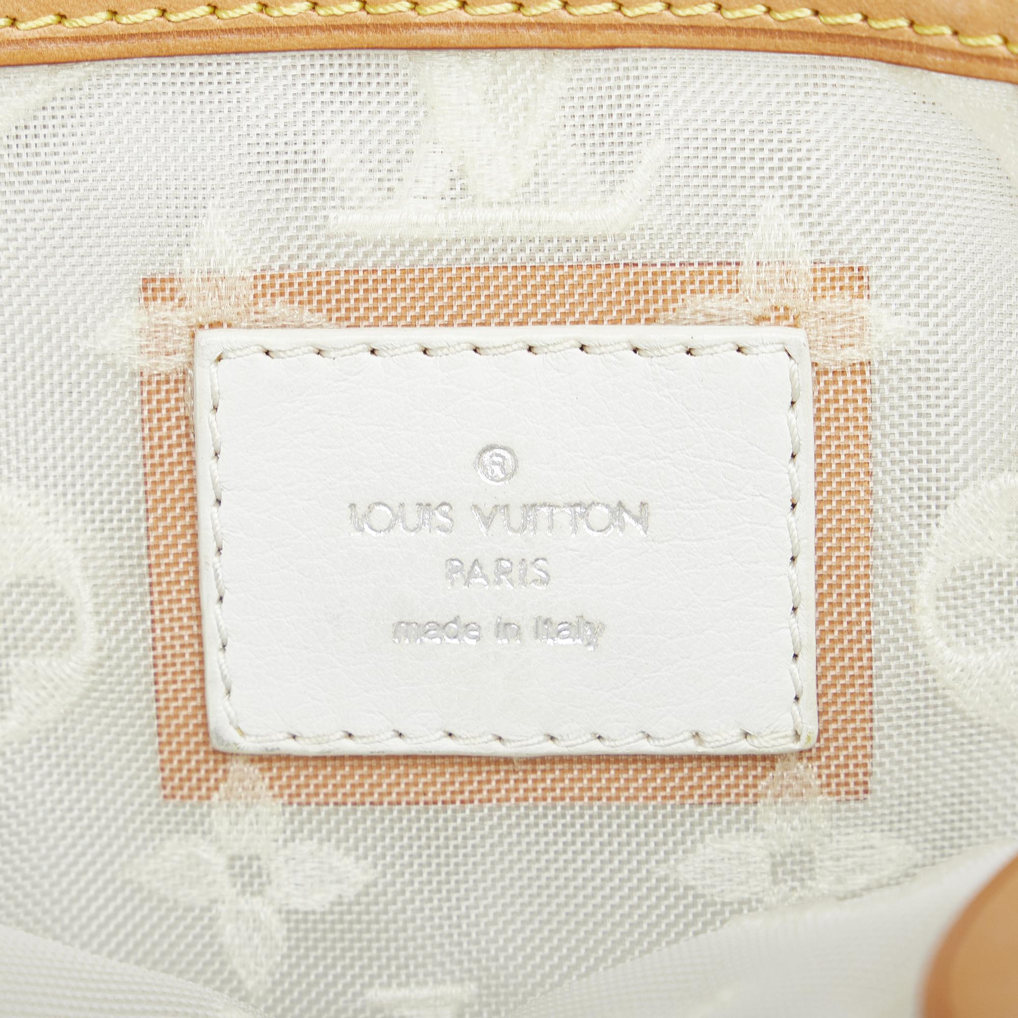 Louis Vuitton White Monogram Transparence Lockit East-West