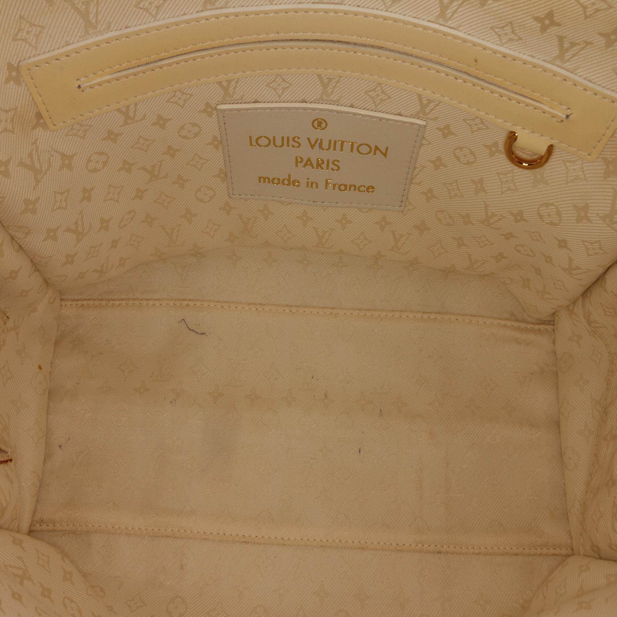 Louis Vuitton White Braided Street Shopper PM
