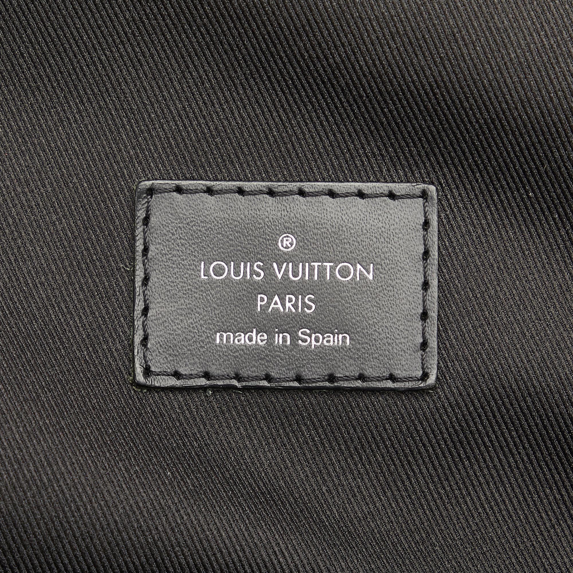 Louis Vuitton Black Damier Graphite World Map Avenue Sling