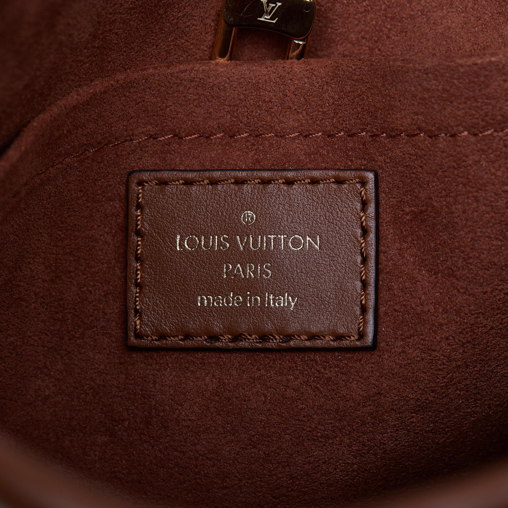 Louis Vuitton Beige/Brown Raffia Petit Bucket