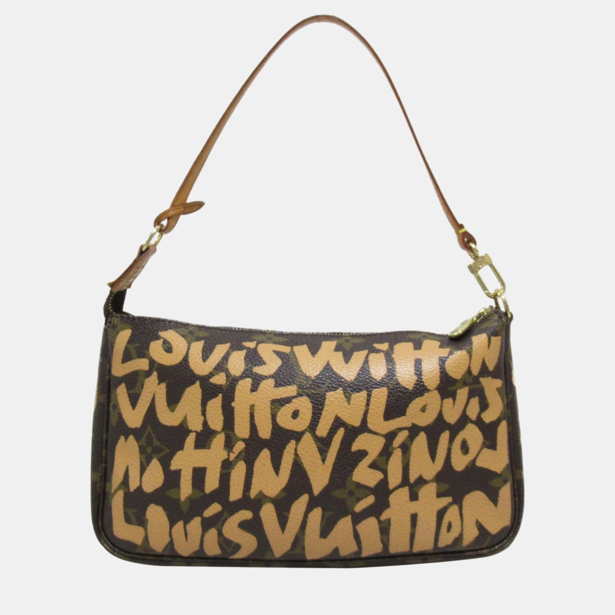Louis Vuitton Brown X Stephen Sprouse Monogram Graffiti Pochette Accessoires