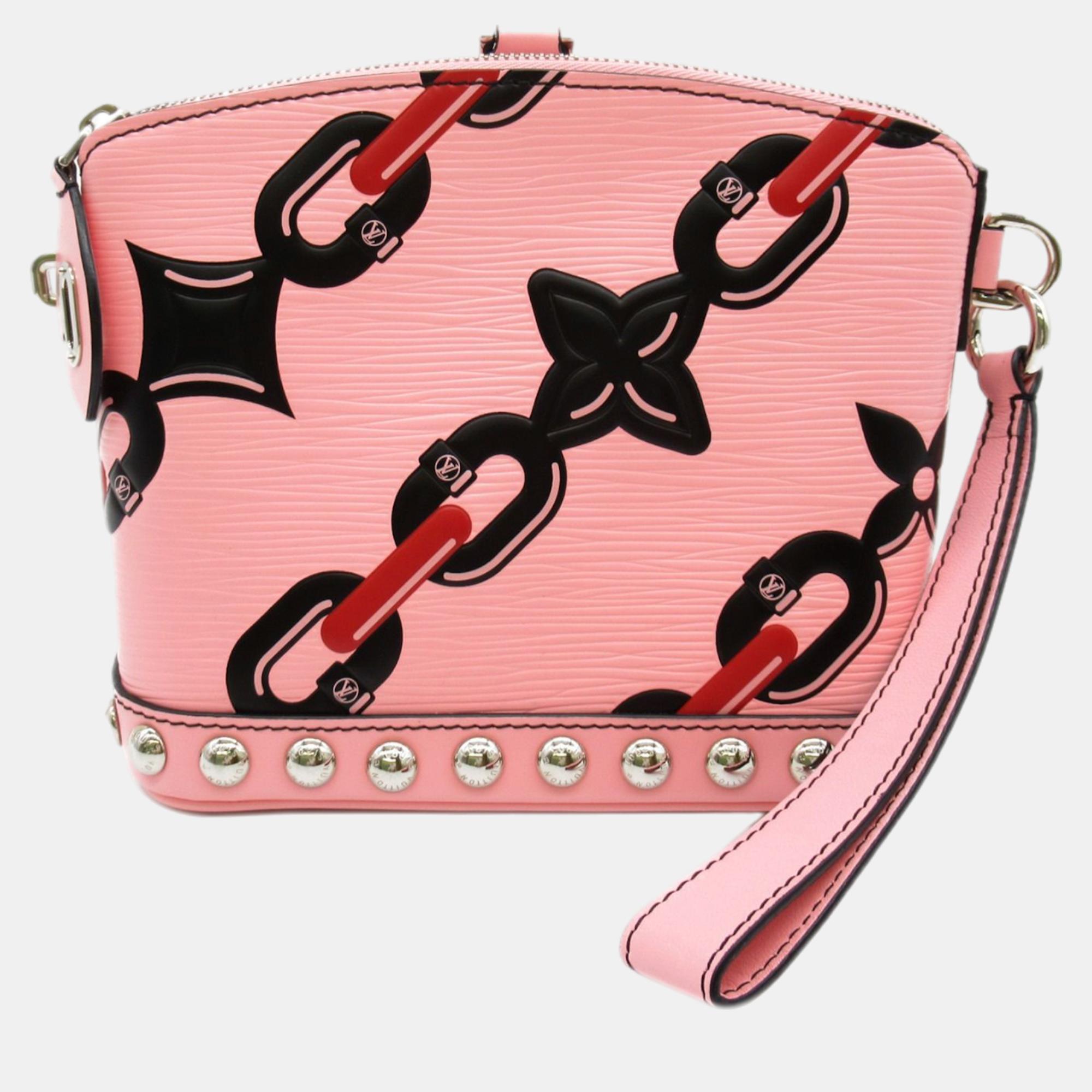 Louis Vuitton Pink Epi Chain Flower Mini Lockit