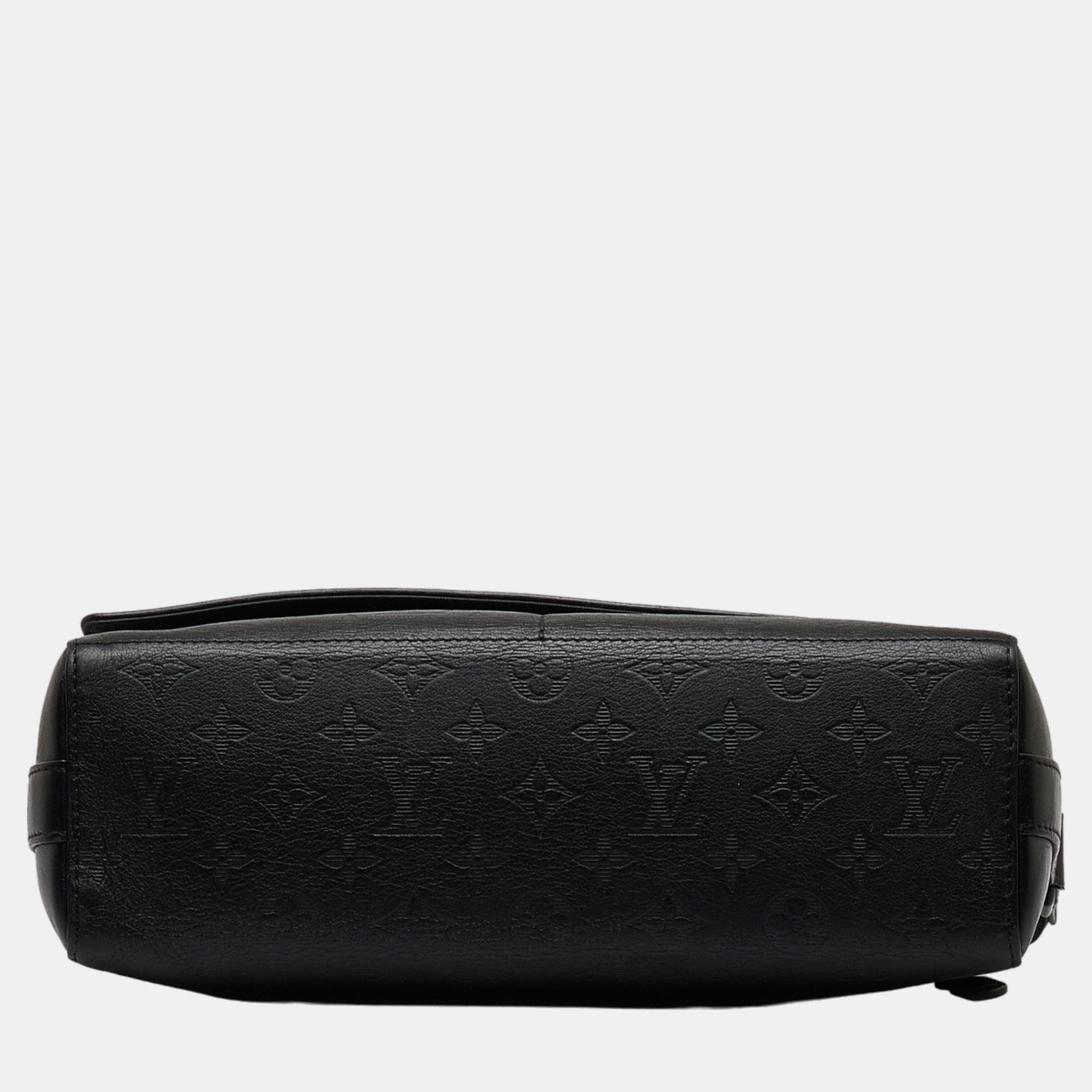 Louis Vuitton Black Monogram Shadow Sprinter Messenger Bag