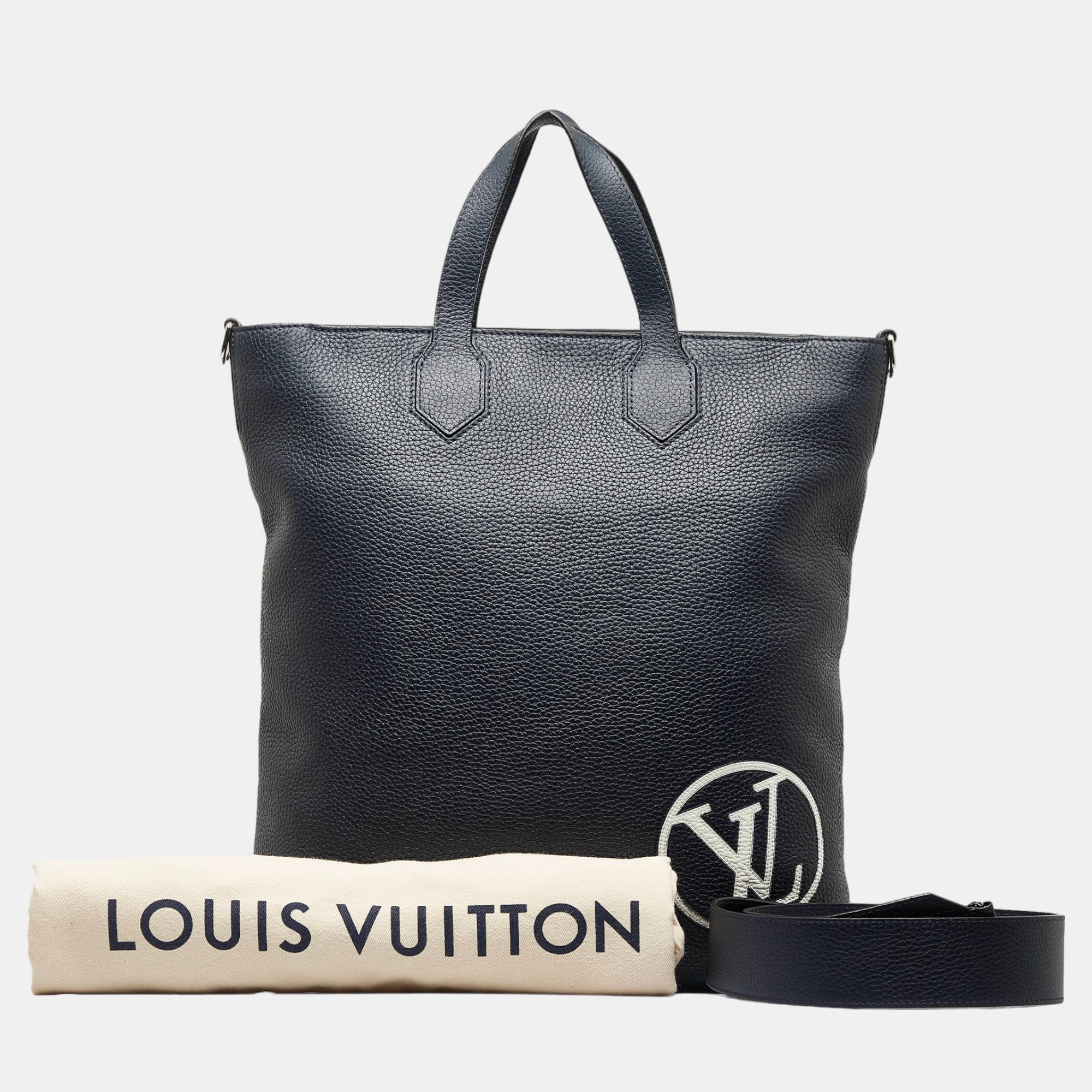 Louis Vuitton Navy Blue Taurillon East Side Tote MM