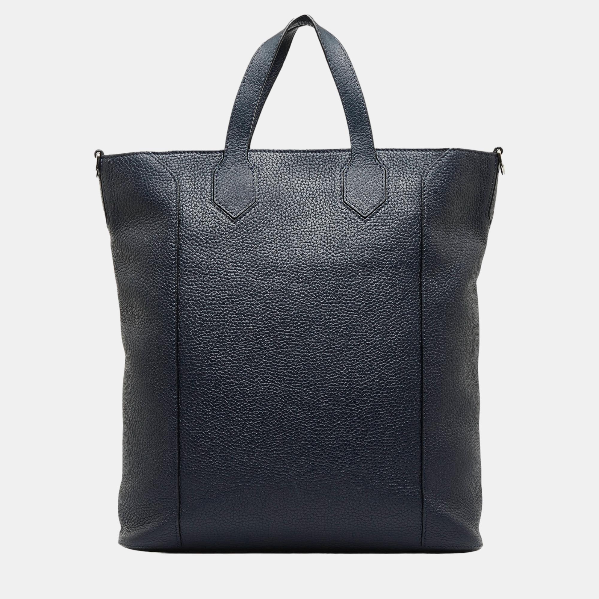 Louis Vuitton Navy Blue Taurillon East Side Tote MM