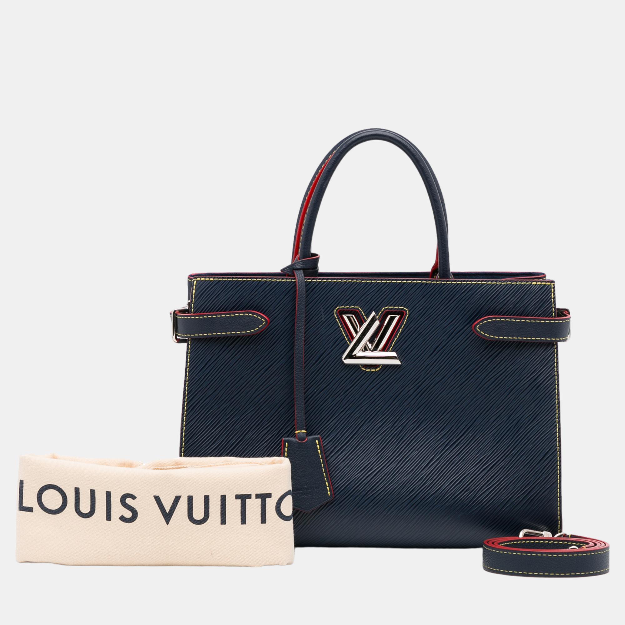 Louis Vuitton Navy Blue Epi Twist Satchel