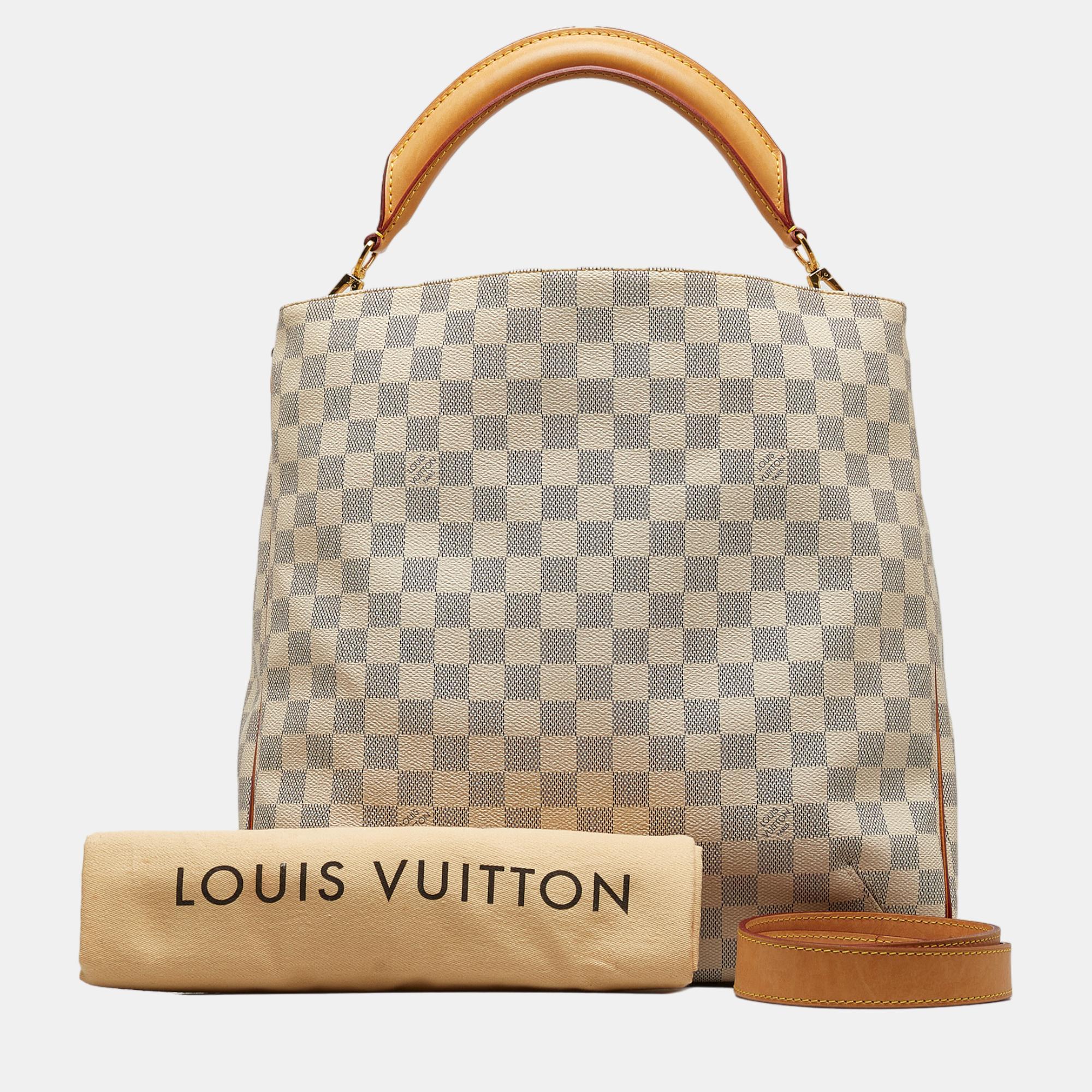 Louis Vuitton White Damier Azur Soffi