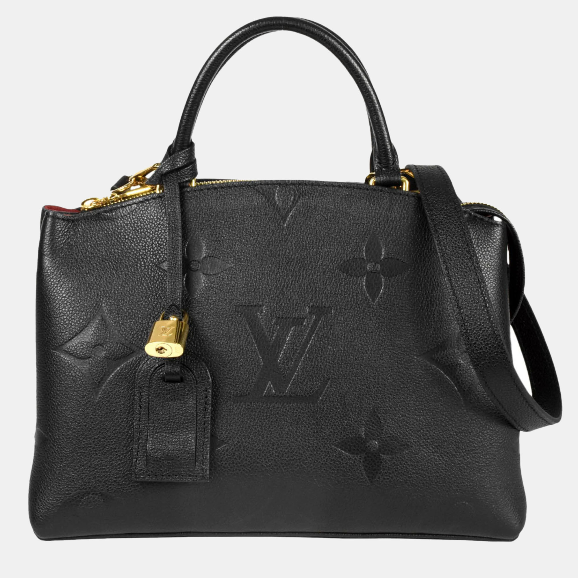 

LOUIS VUITTON Black Empreinte Leather Petit Palais PM Shoulder Bag