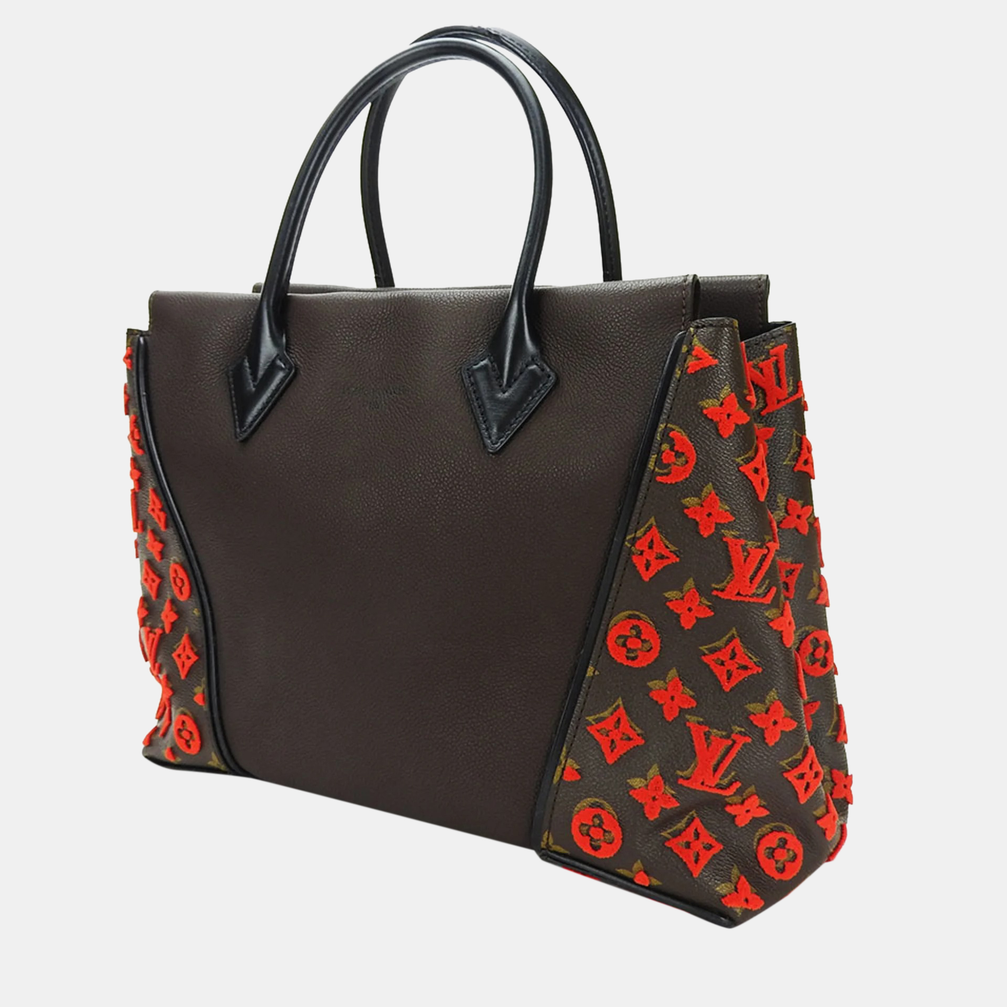 Louis Vuitton Black/Red Monogram Leather W Tote