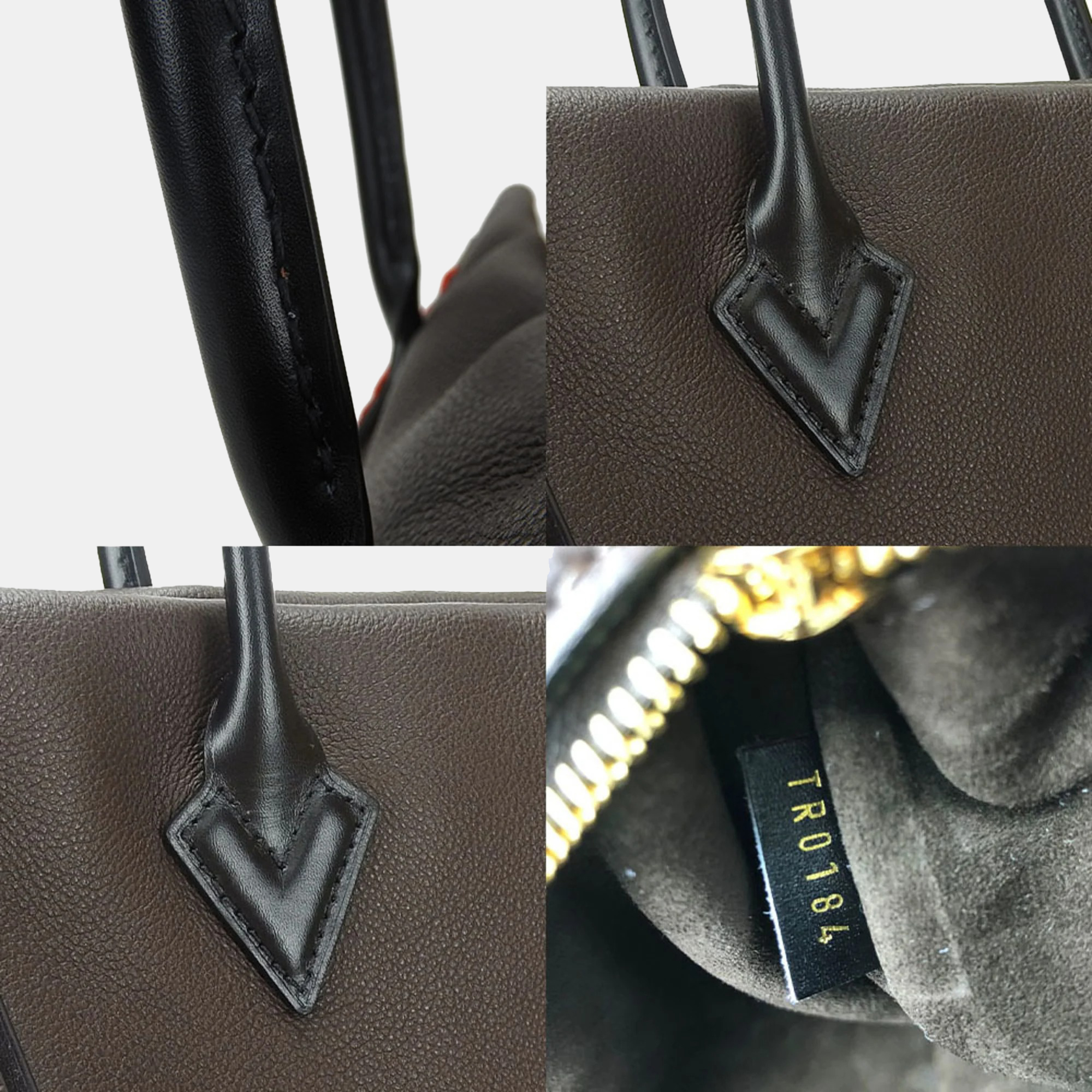 Louis Vuitton Black/Red Monogram Leather W Tote