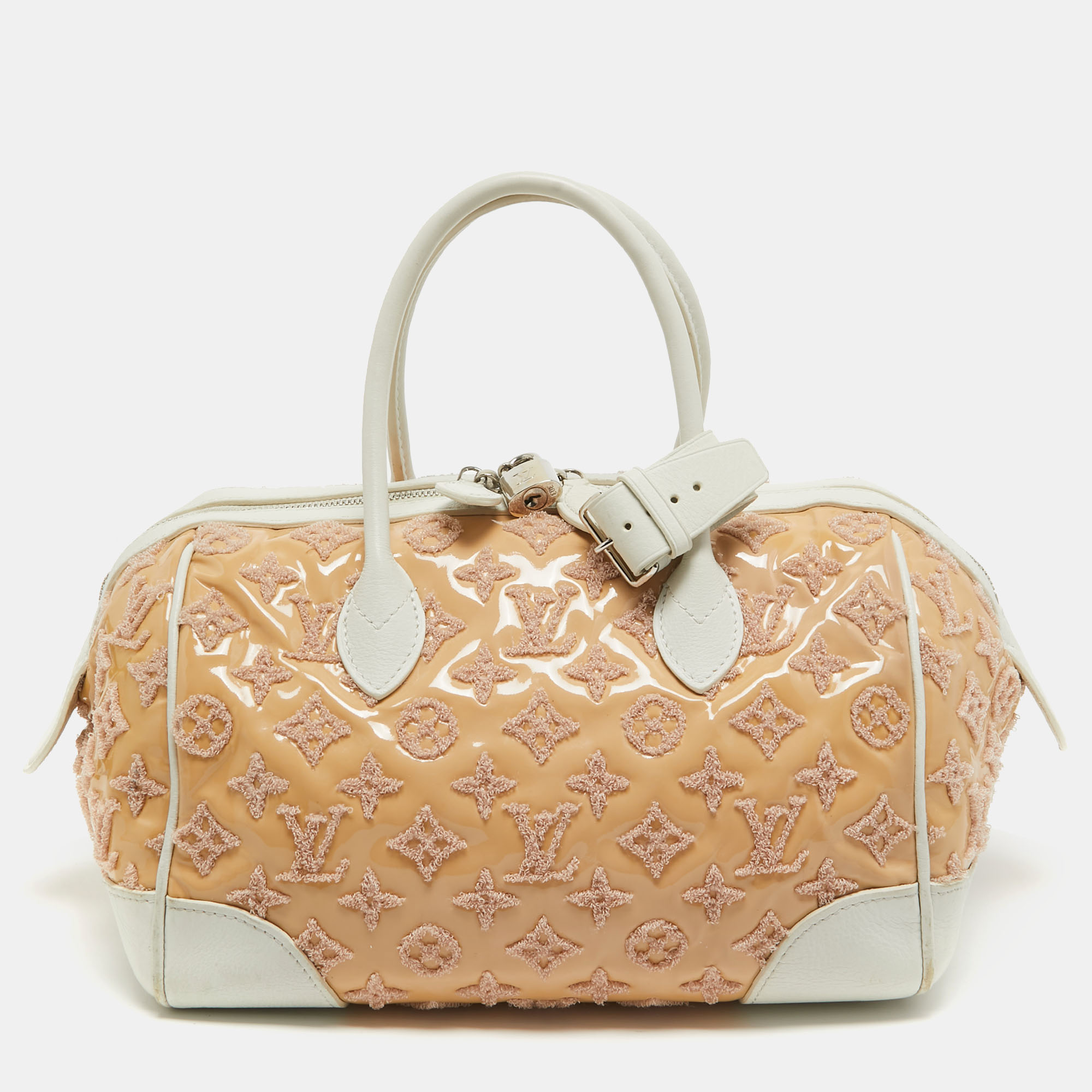 Louis Vuitton Rose Monogram Limited Edition Speedy Bouclettes Round Bag