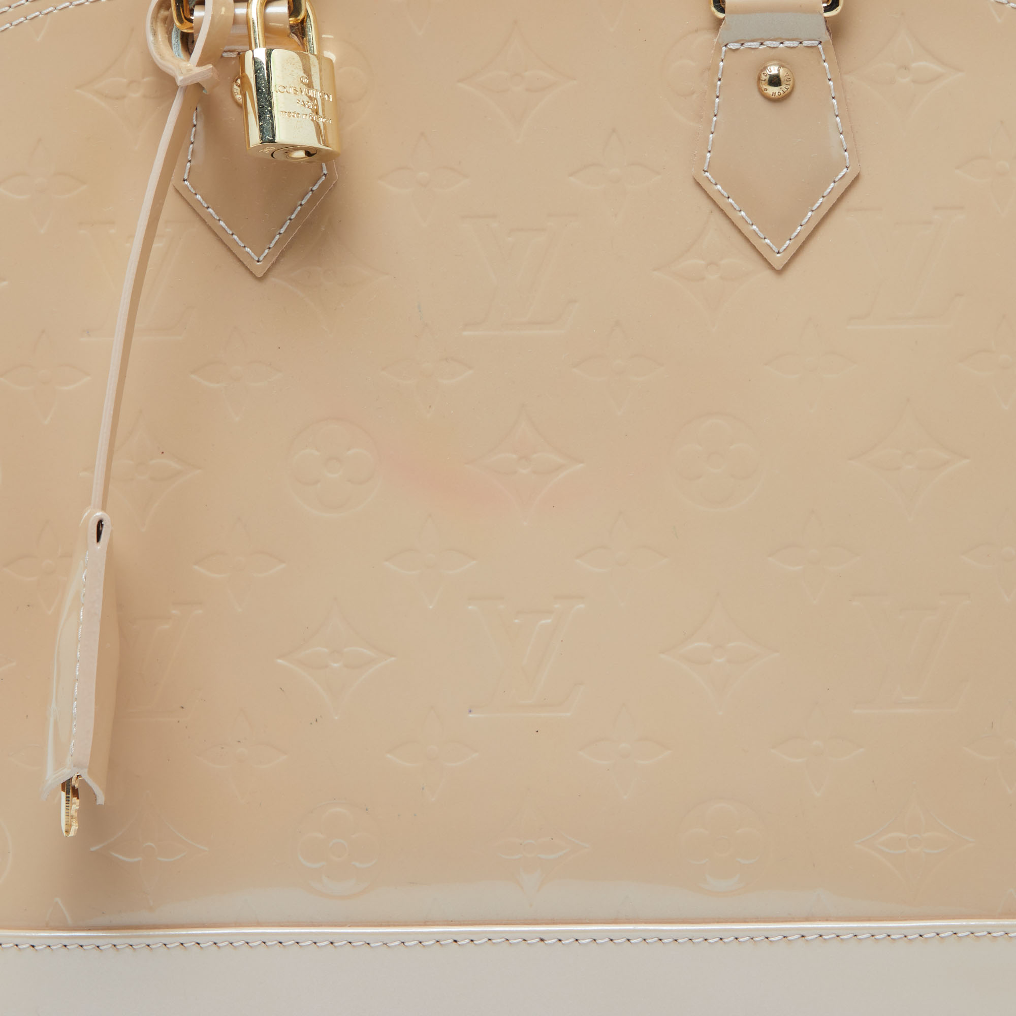 Louis Vuitton Rose Florentine Monogram Vernis Alma PM Bag