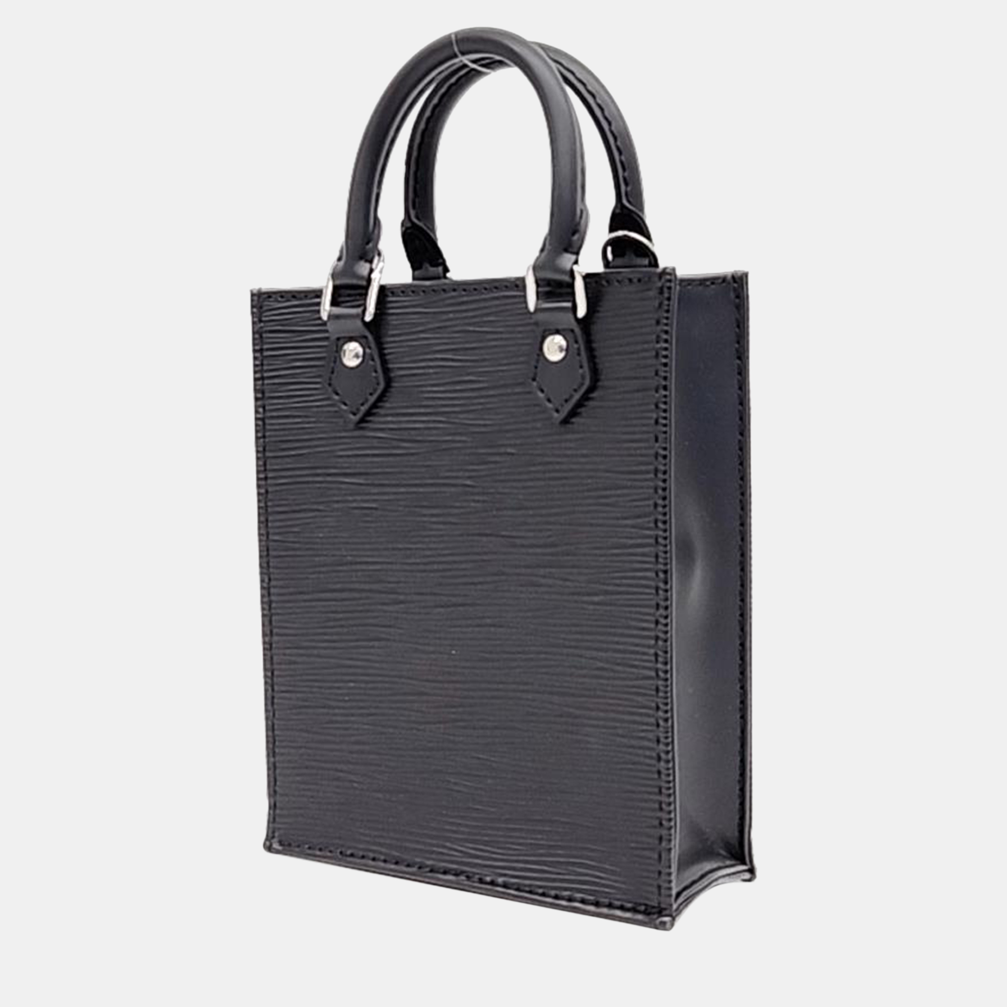 Louis Vuitton Black Epi Leather Petit Sac Plat Bag