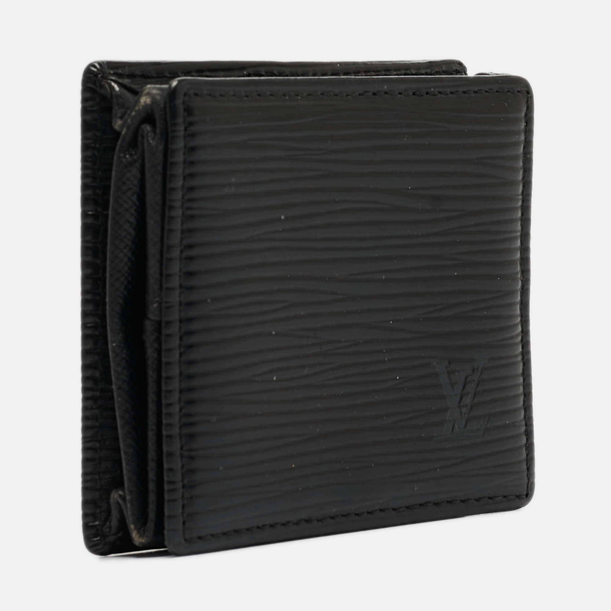Louis Vuitton Black Epi Leather Porte-Monnaie Boite Coin Purse