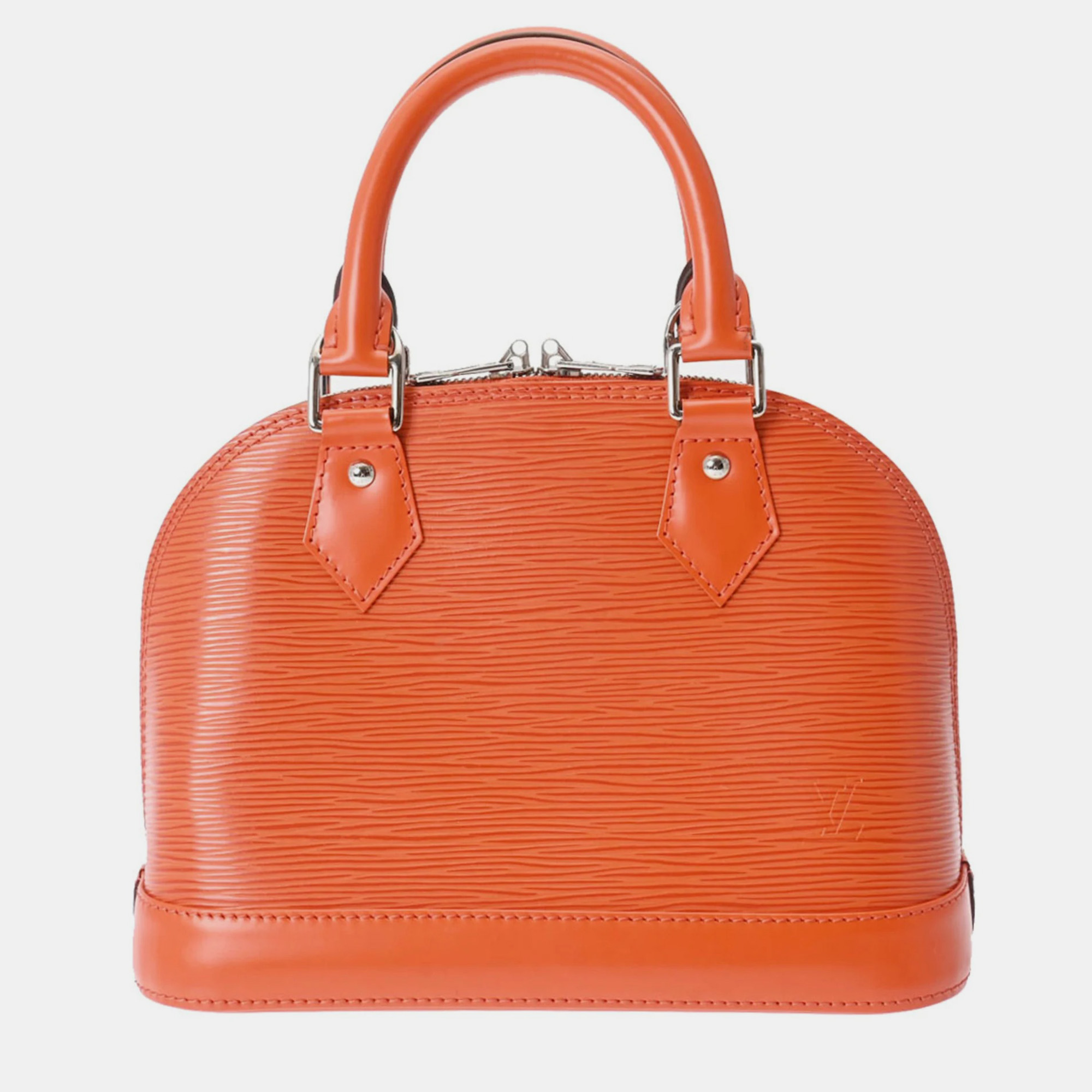 Louis vuitton orange epi leather alma bb satchel
