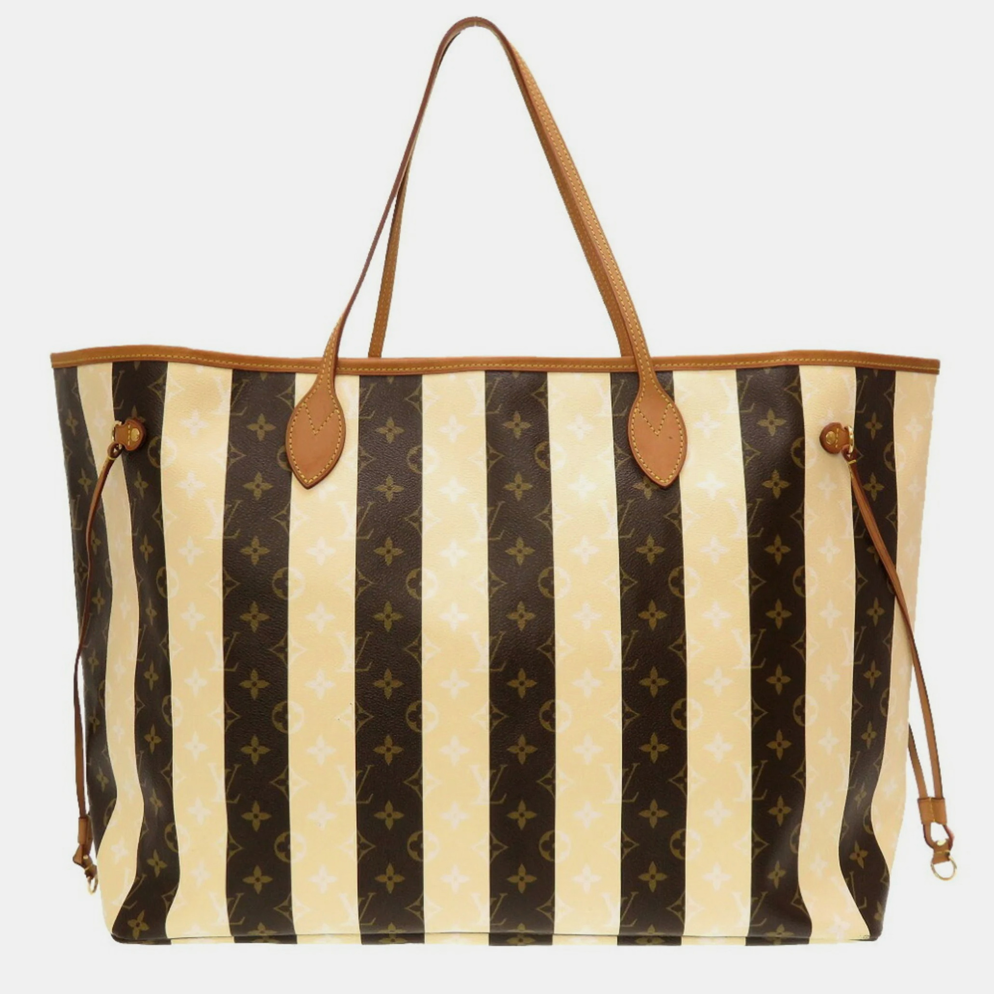 

Louis Vuitton Monogram Rayures Neverfull MM tote Bag, Brown