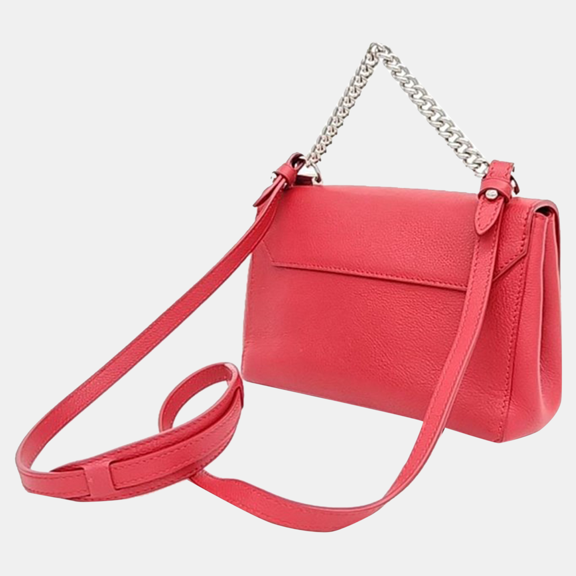 Louis Vuitton Red Leather Rockme II BB Top Handle Bag