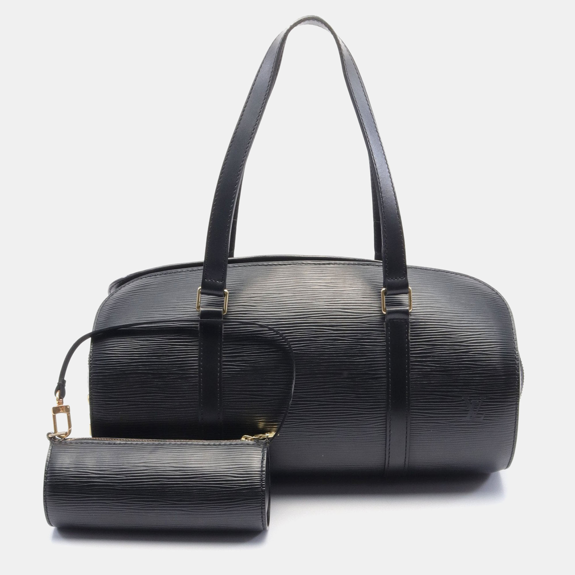 Louis vuitton soufflot epi noir handbag leather black