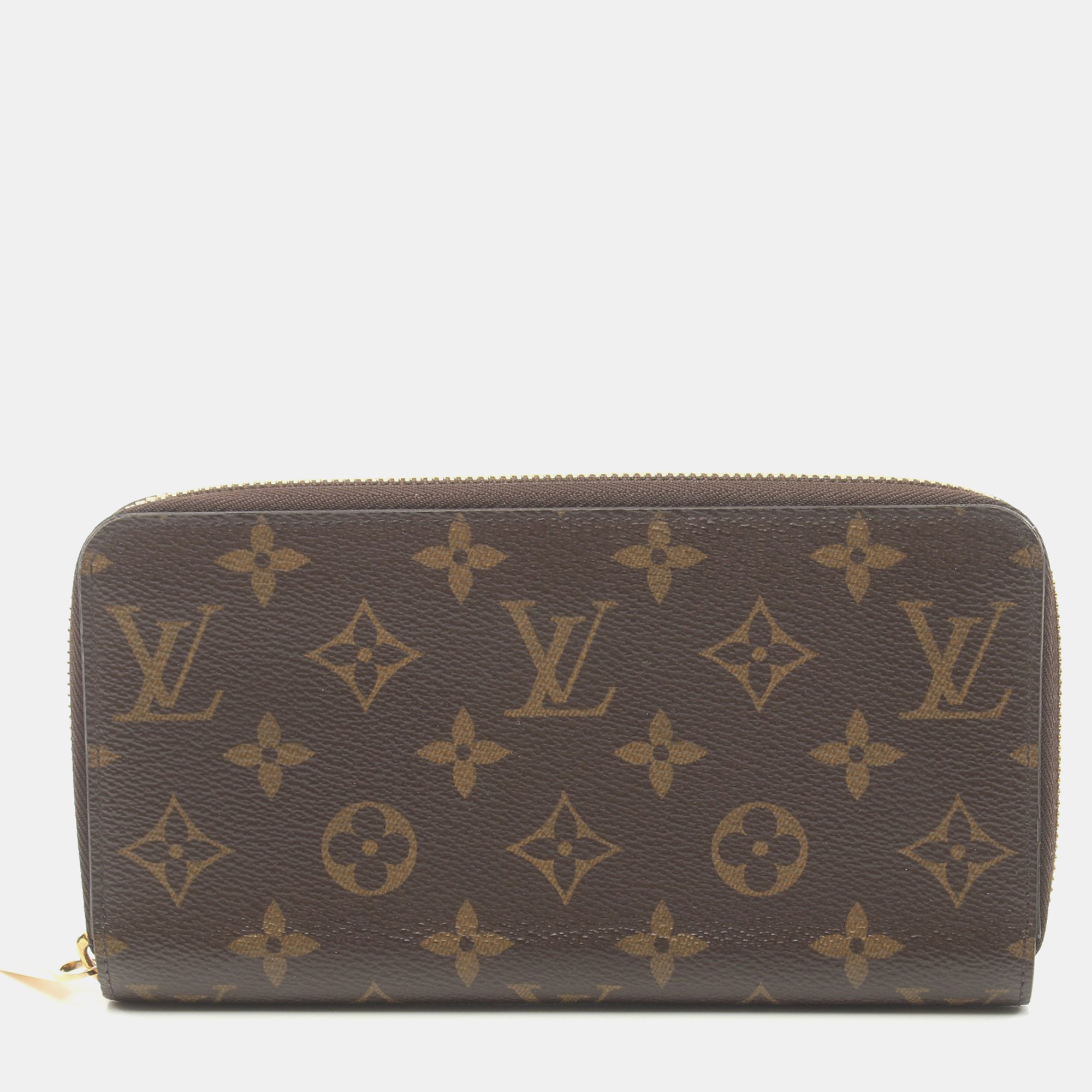 Louis vuitton zippy wallet monogram round zipper long wallet pvc brown
