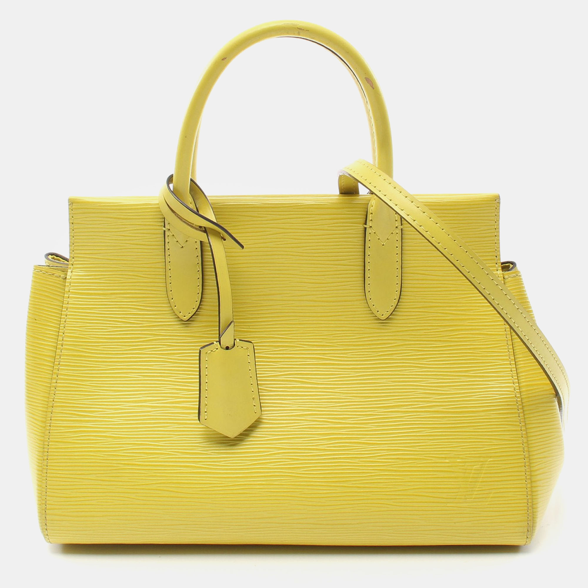 Louis vuitton marly bb epi pistache handbag leather yellow-green 2way