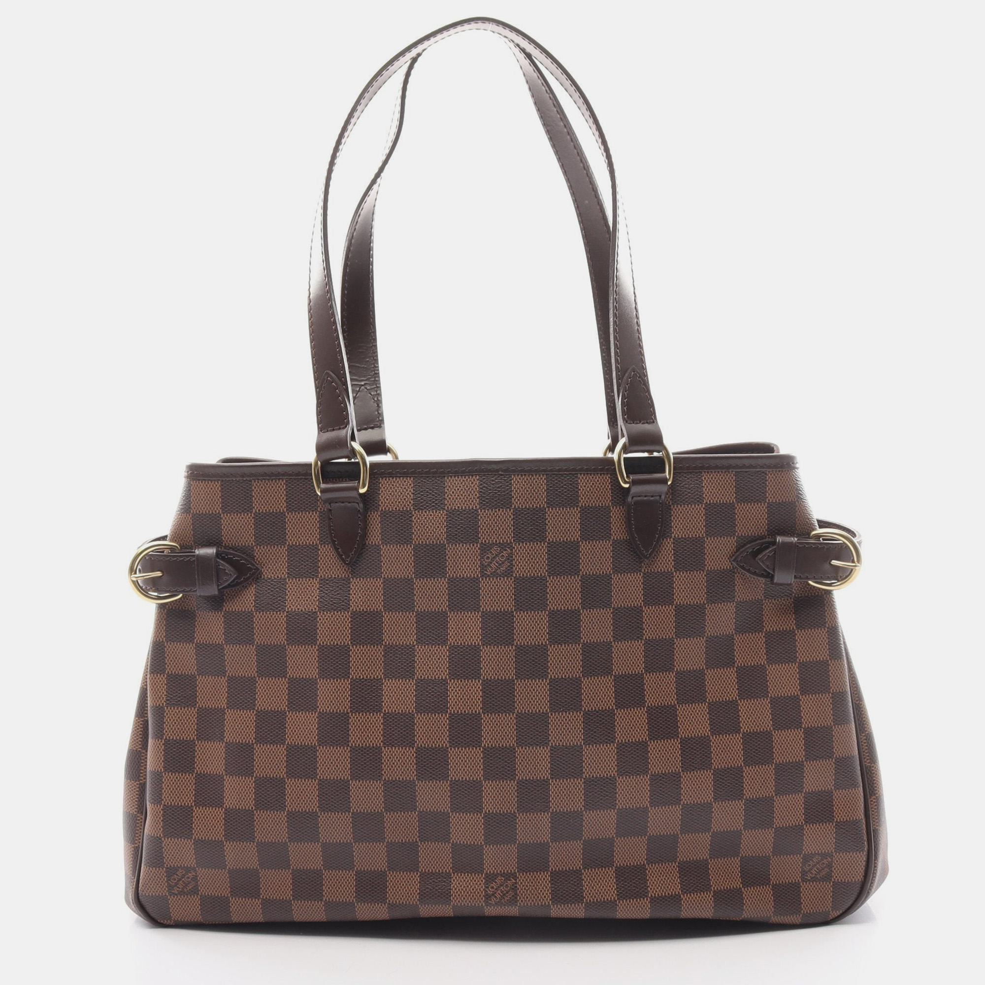 Louis vuitton batignolles horizontal damier  ebene shoulder bag pvc leather brown