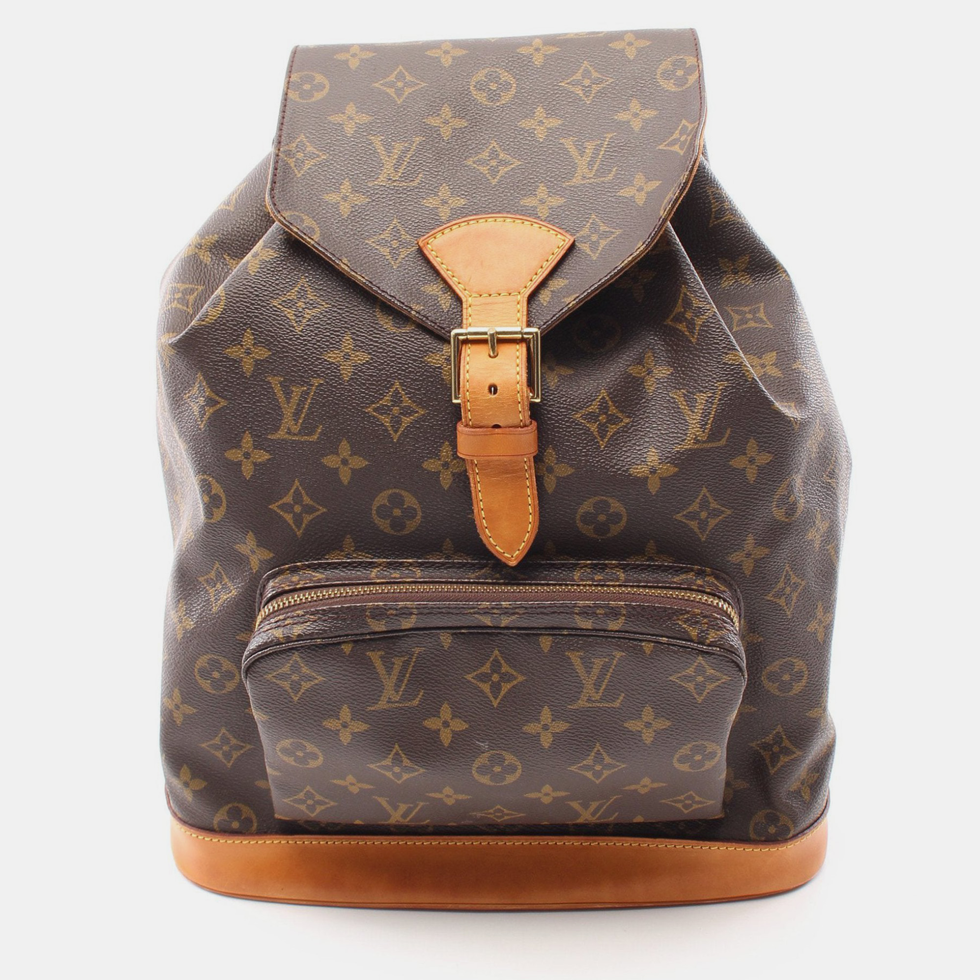 Louis vuitton montsouris gm monogram backpack rucksack pvc leather brown