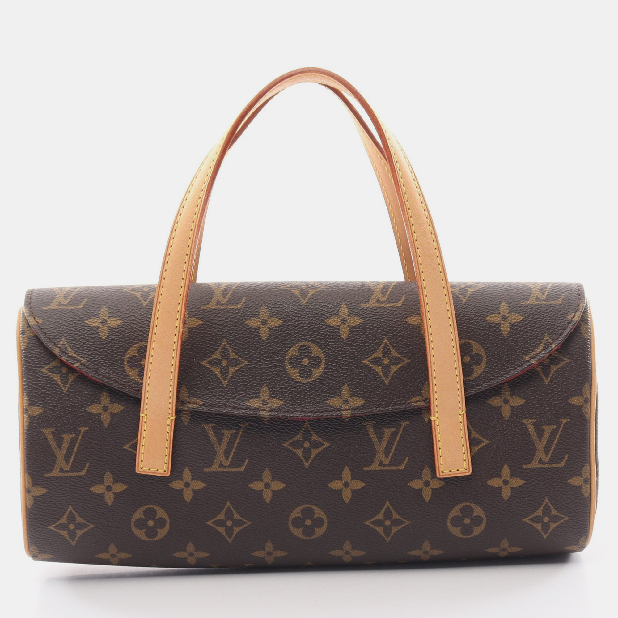 Louis vuitton sonatine monogram handbag pvc leather brown