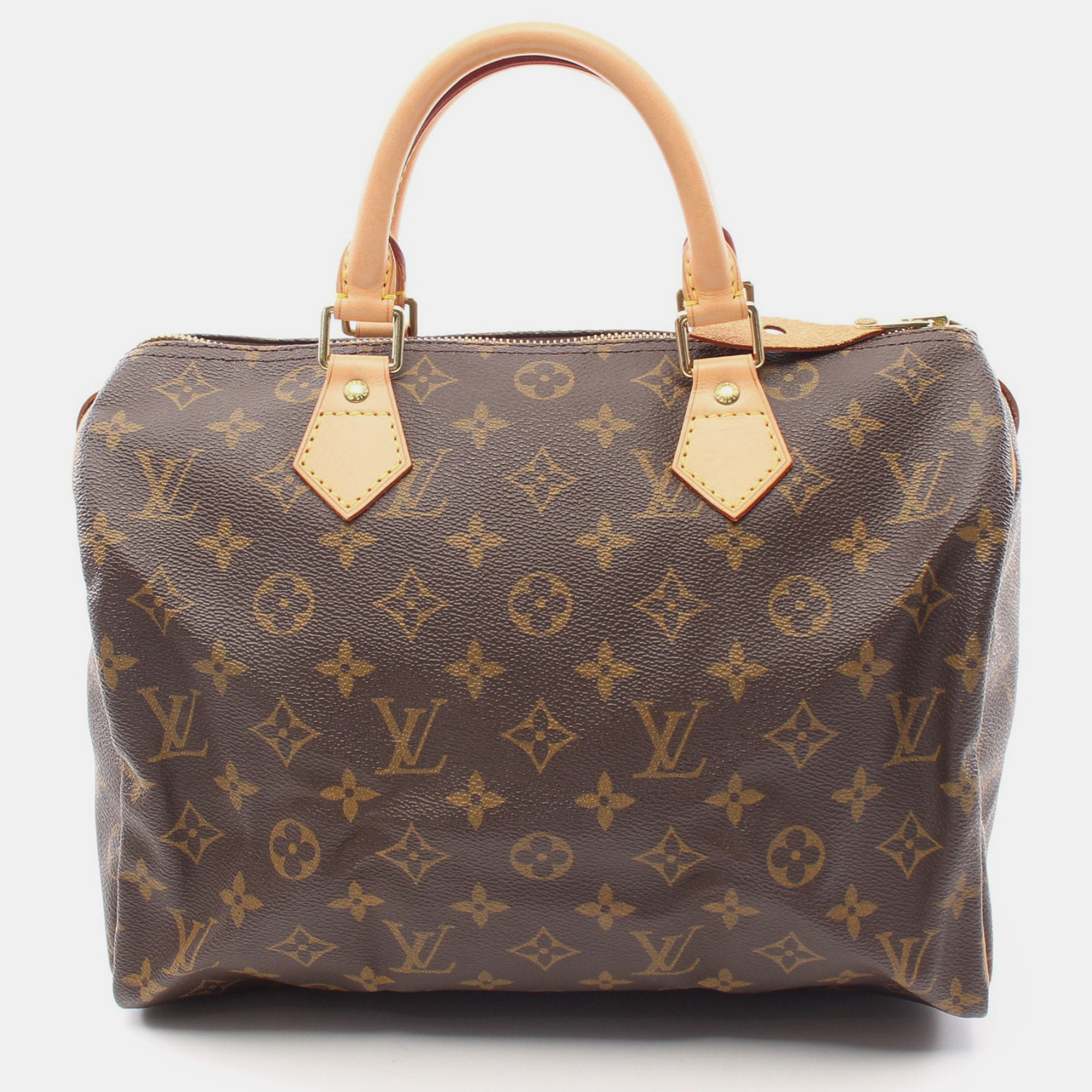 Louis vuitton speedy 30 monogram handbag pvc leather brown