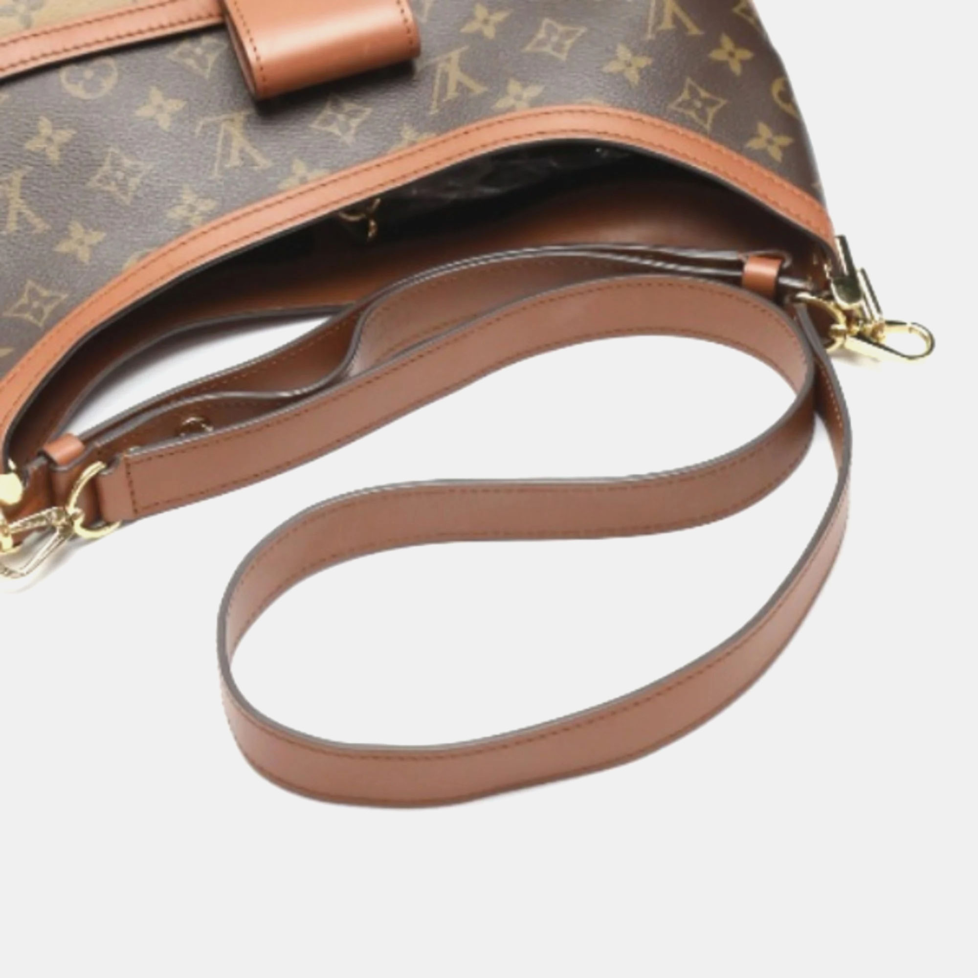 Louis Vuitton Monogram Reverse Hobo Dauphine MM Shoulder Bag