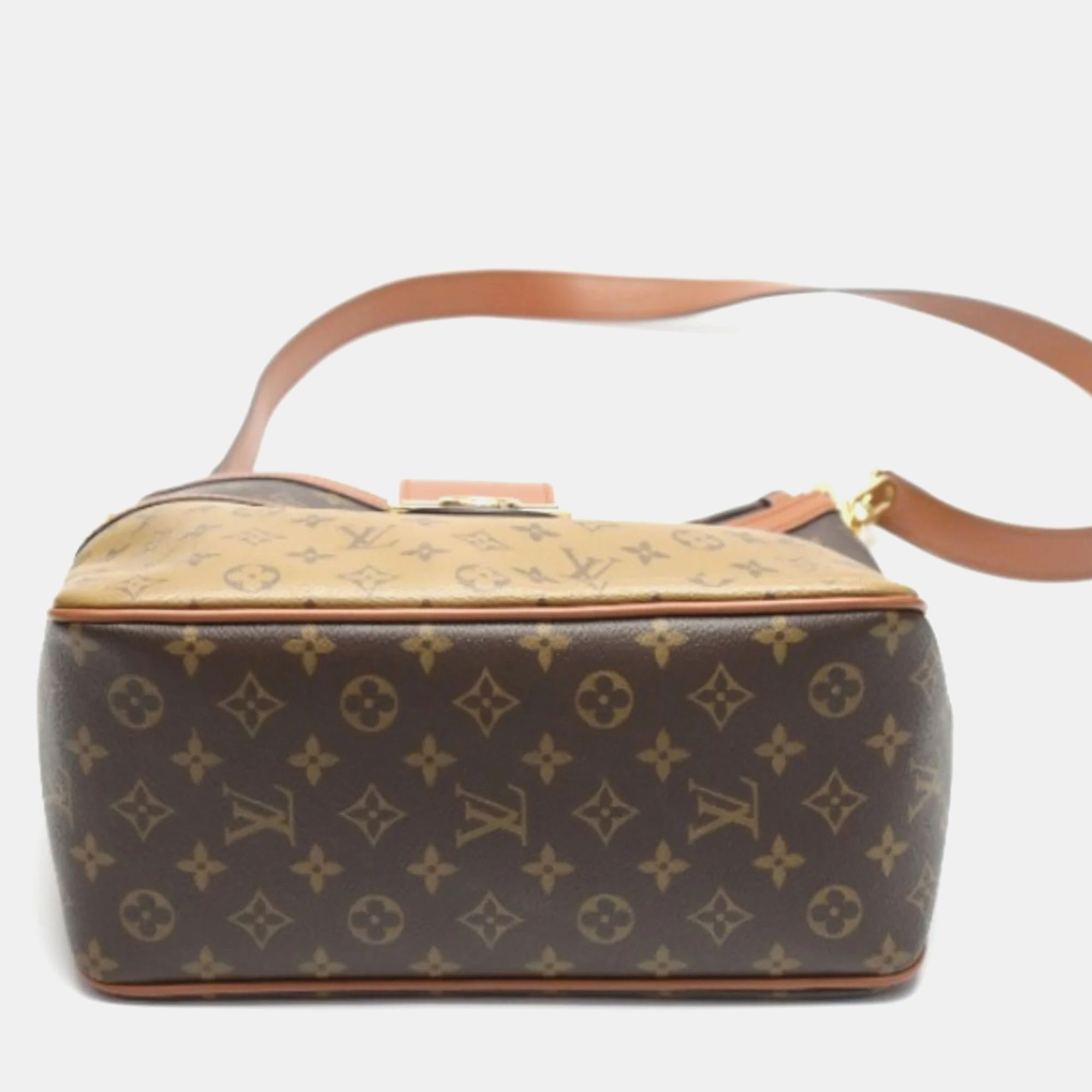 Louis Vuitton Monogram Reverse Hobo Dauphine MM Shoulder Bag