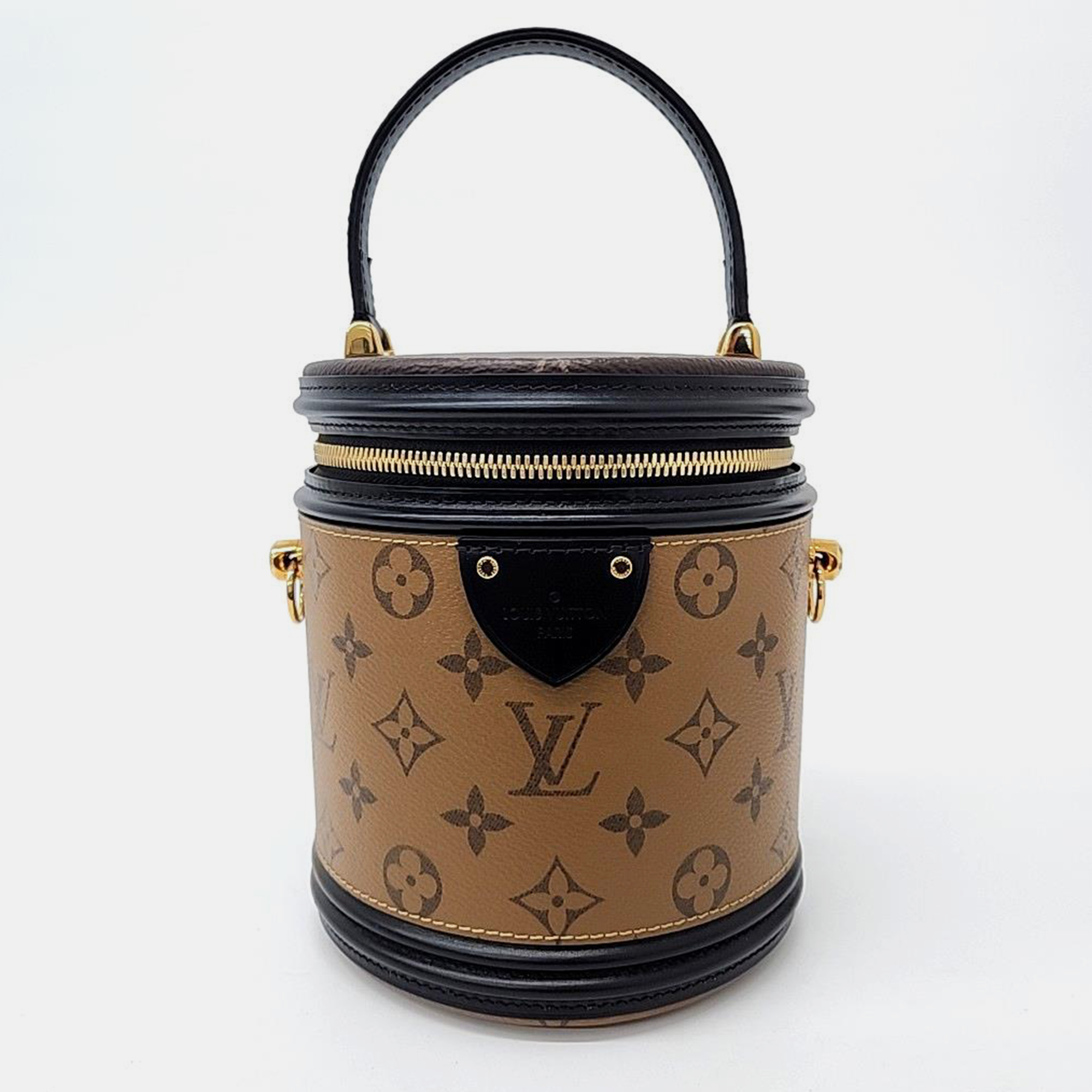 Louis vuitton brown reverse monogram canvas cannes vanity top handle bag