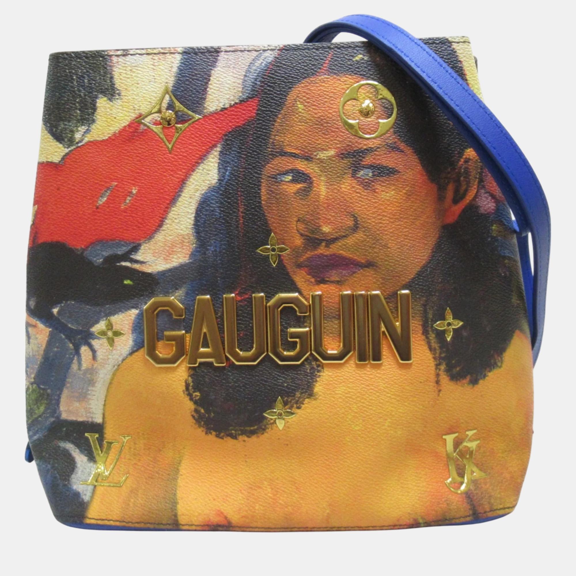 Louis vuitton blue leather master's collection gaugin neonoe shoulder bag