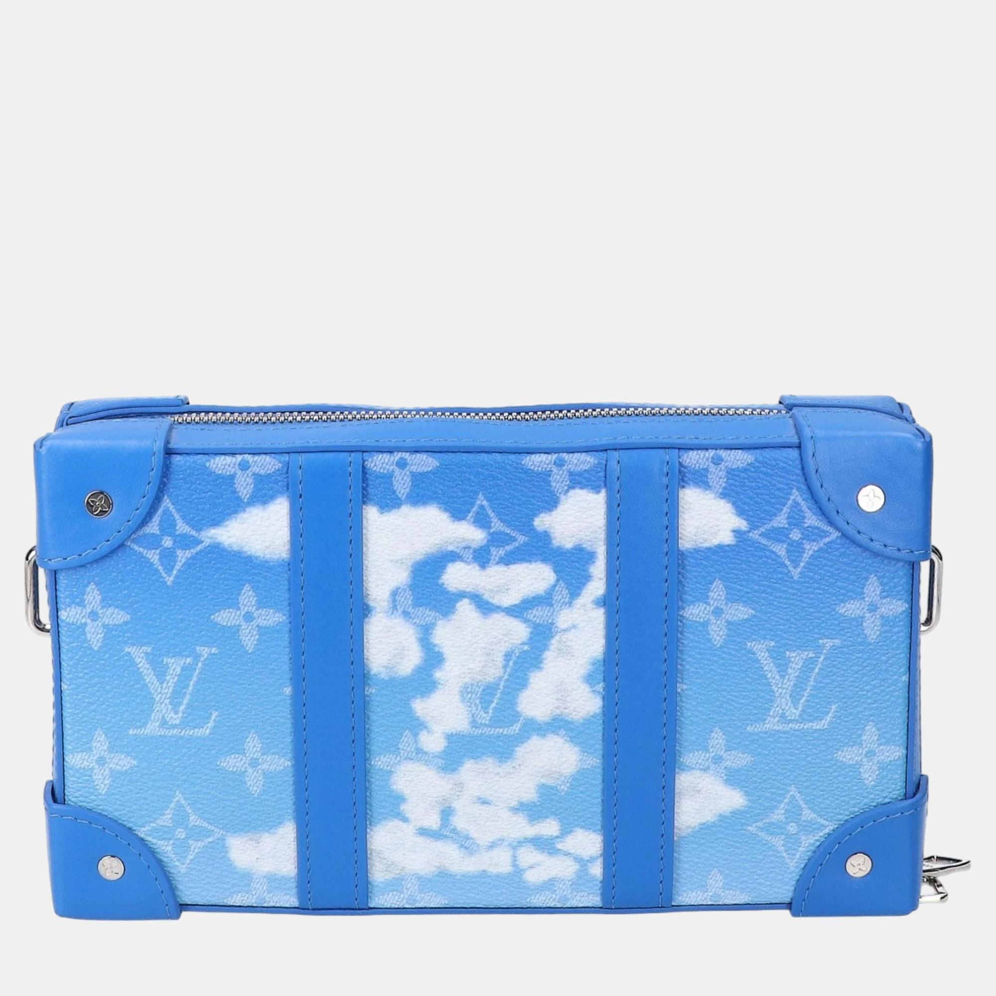 Louis vuitton blue monogram clouds soft trunk