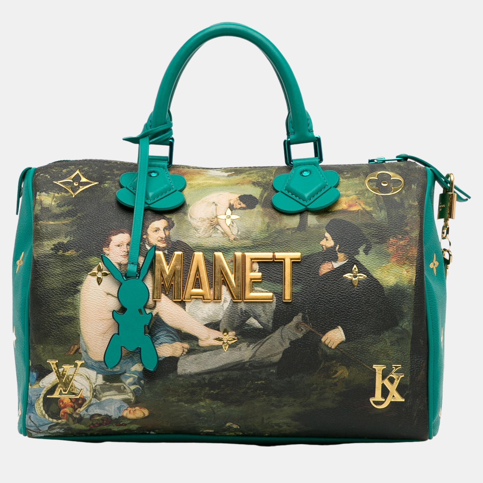 Louis vuitton x jeff koons multicolor masters collection manet speedy 30
