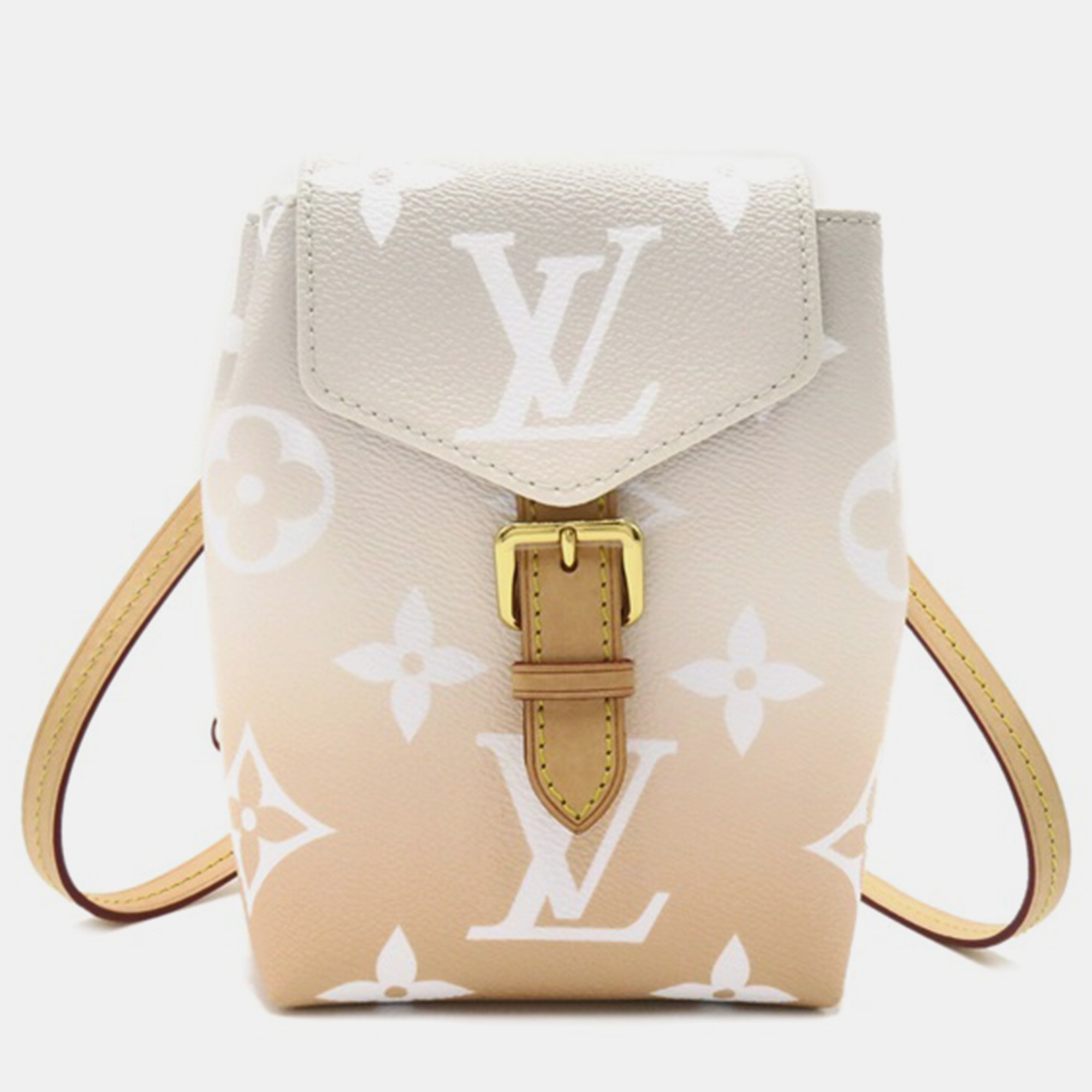 Louis vuitton mist gray giant monogram coated canvas by the pool backpack
