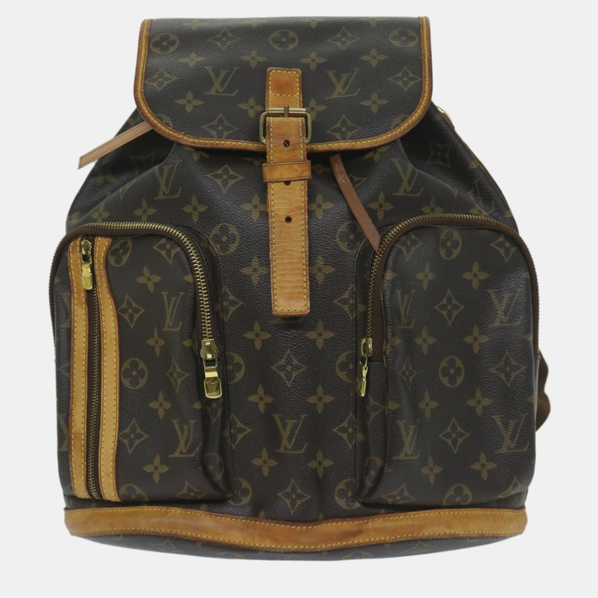 Louis vuitton brown canvas bosphore backpack bag