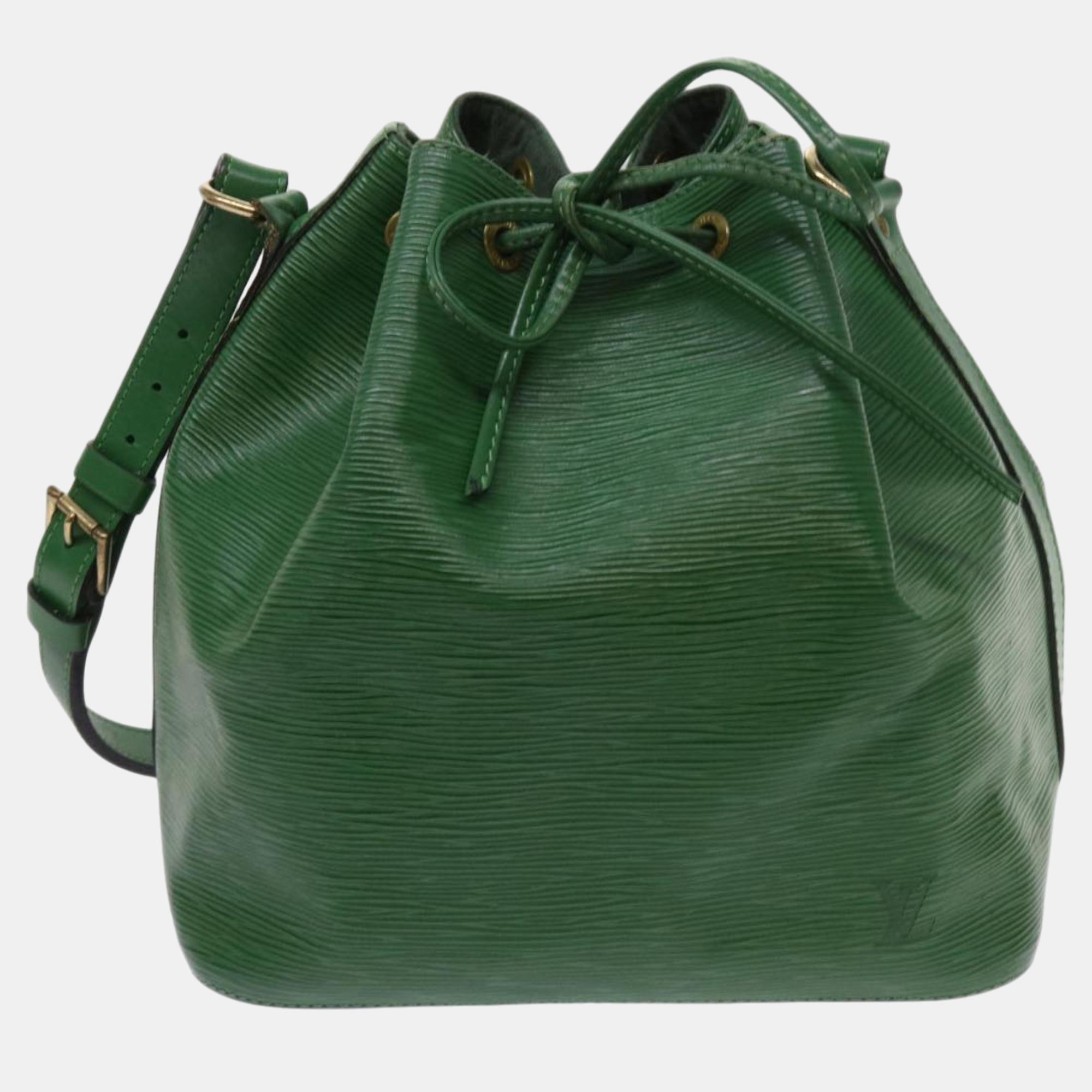 Louis vuitton green epi leather petit noe shoulder bag