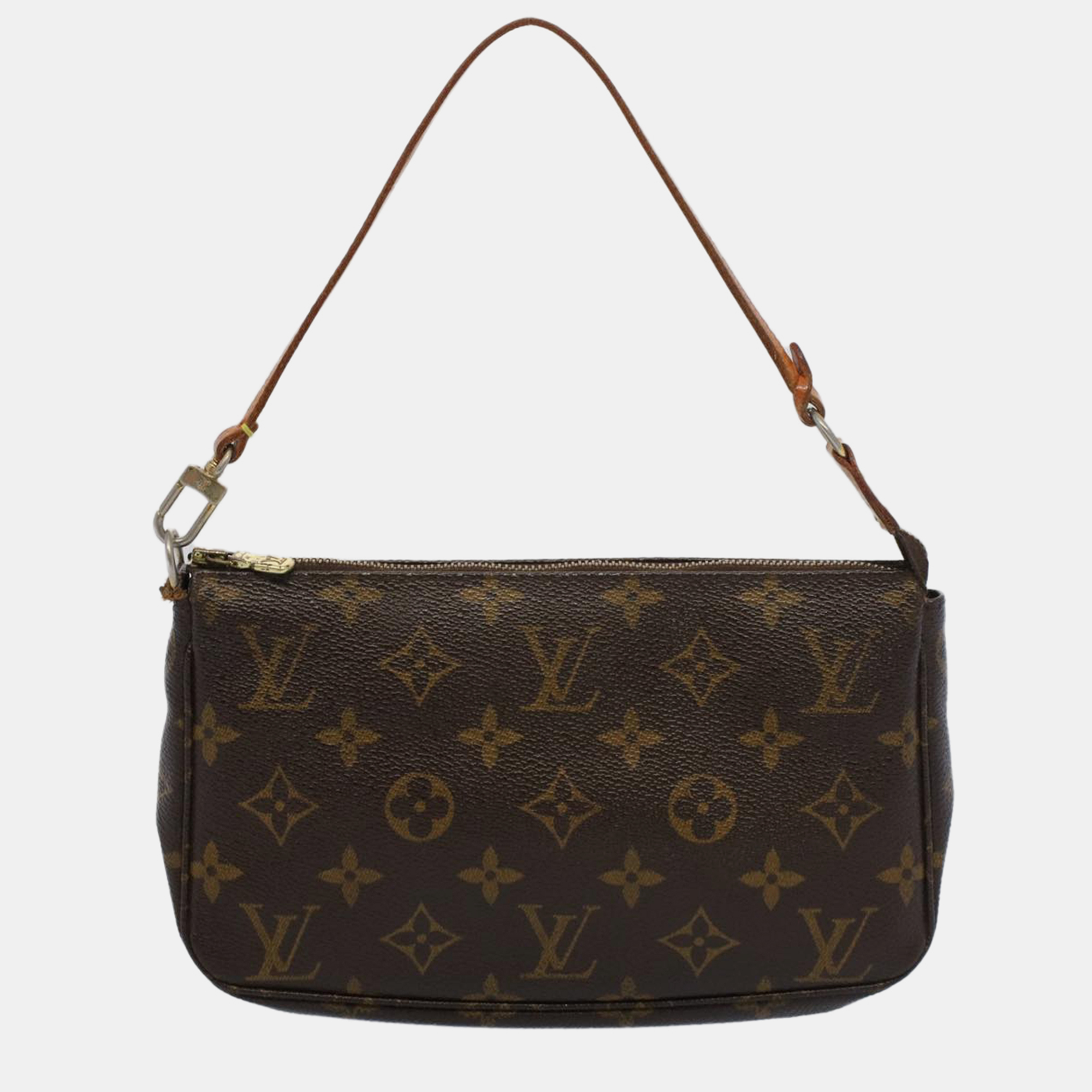Louis vuitton brown monogram canvas pochette accessoires clutch bag