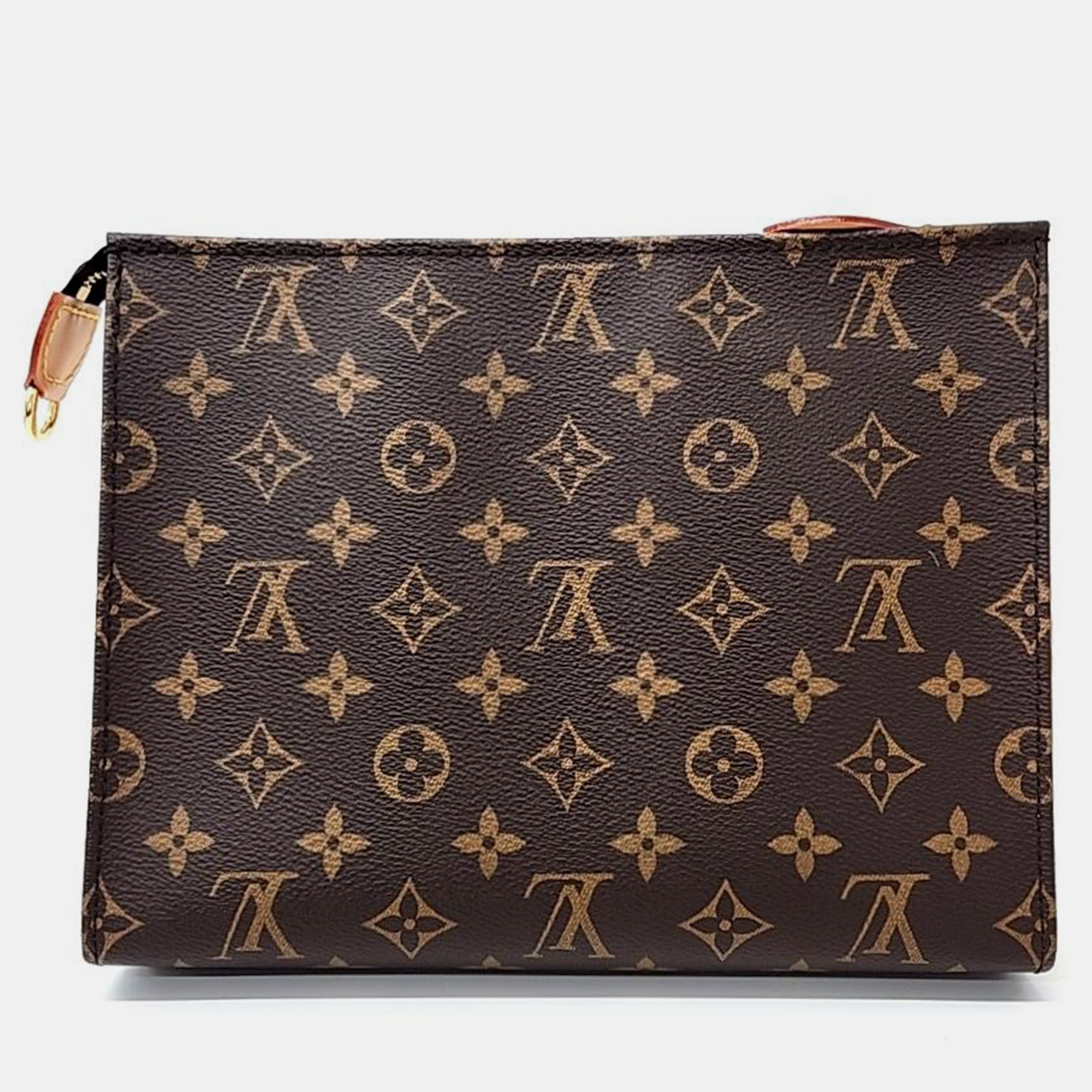 Louis Vuitton Brown Monogram Canvas Toiletry Pouch On Chain