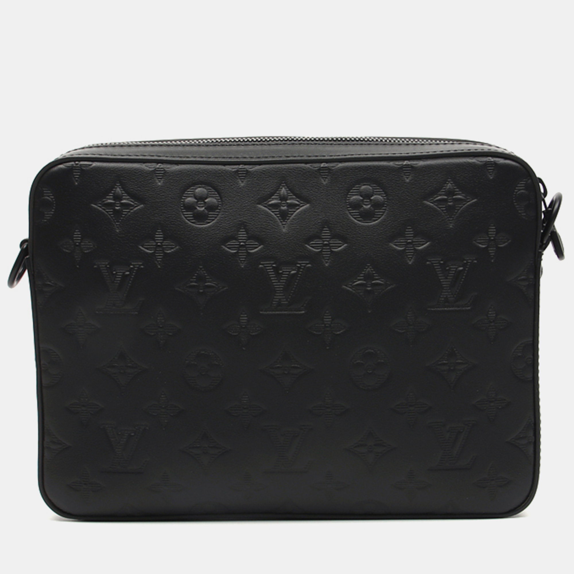 Louis vuitton black monogram leather  shadow duo messenger bag
