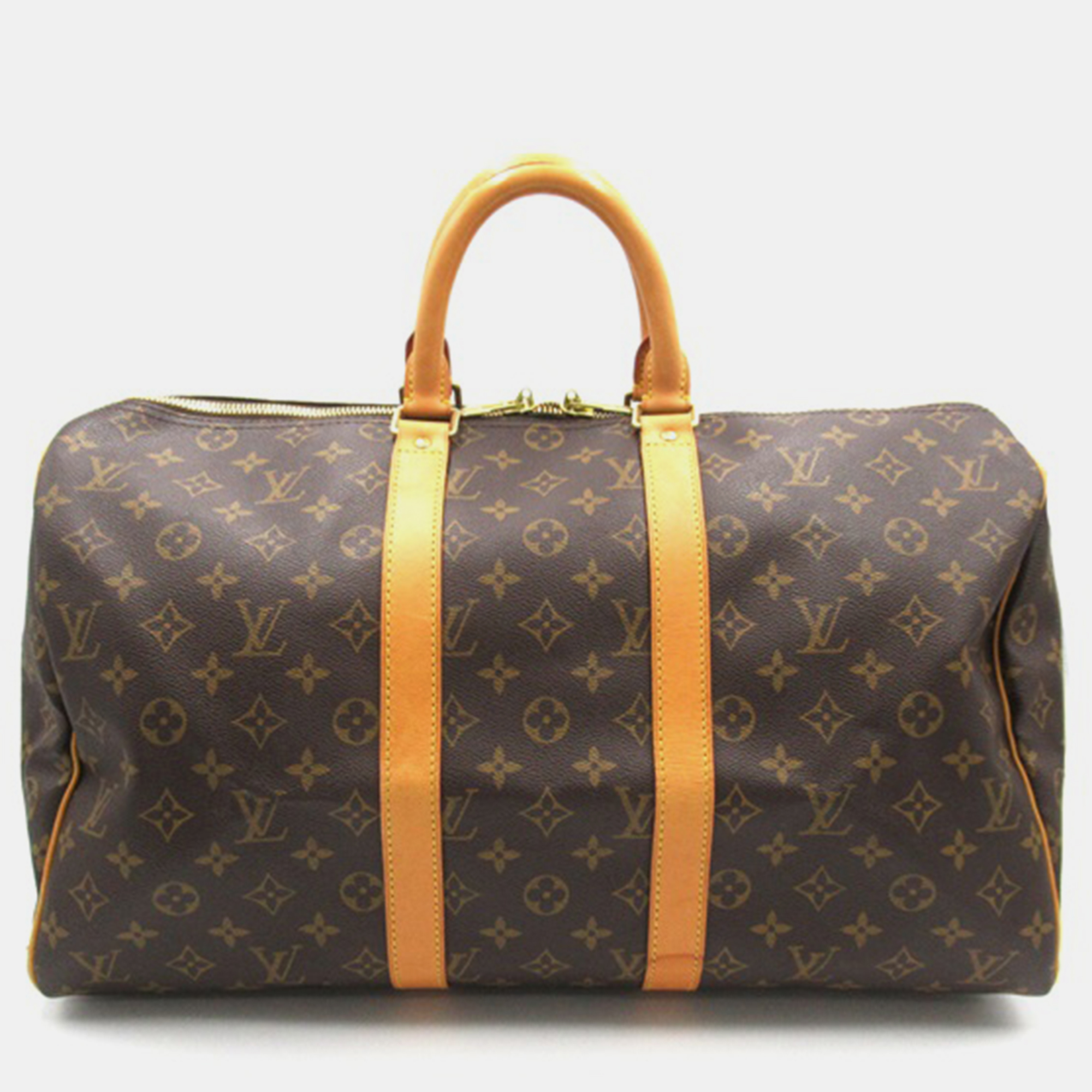Louis vuitton brown monogram canvas keepall 45 duffel bag