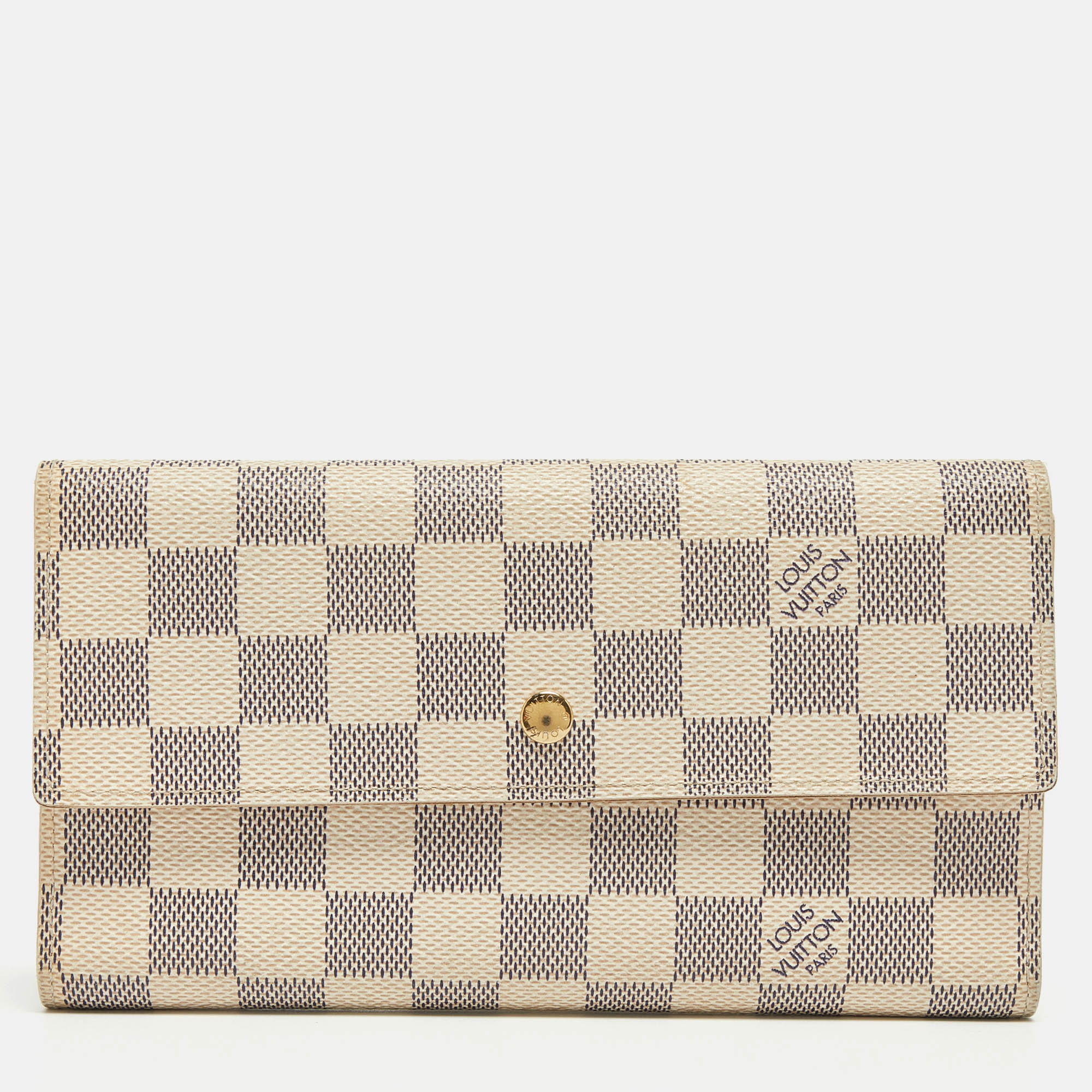 Louis vuitton damier azur canvas porte tresor international wallet