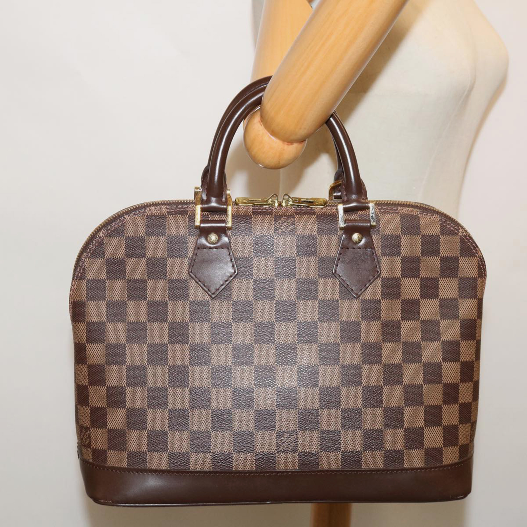 Louis Vuitton Brown Canvas Pm Alma Satchels