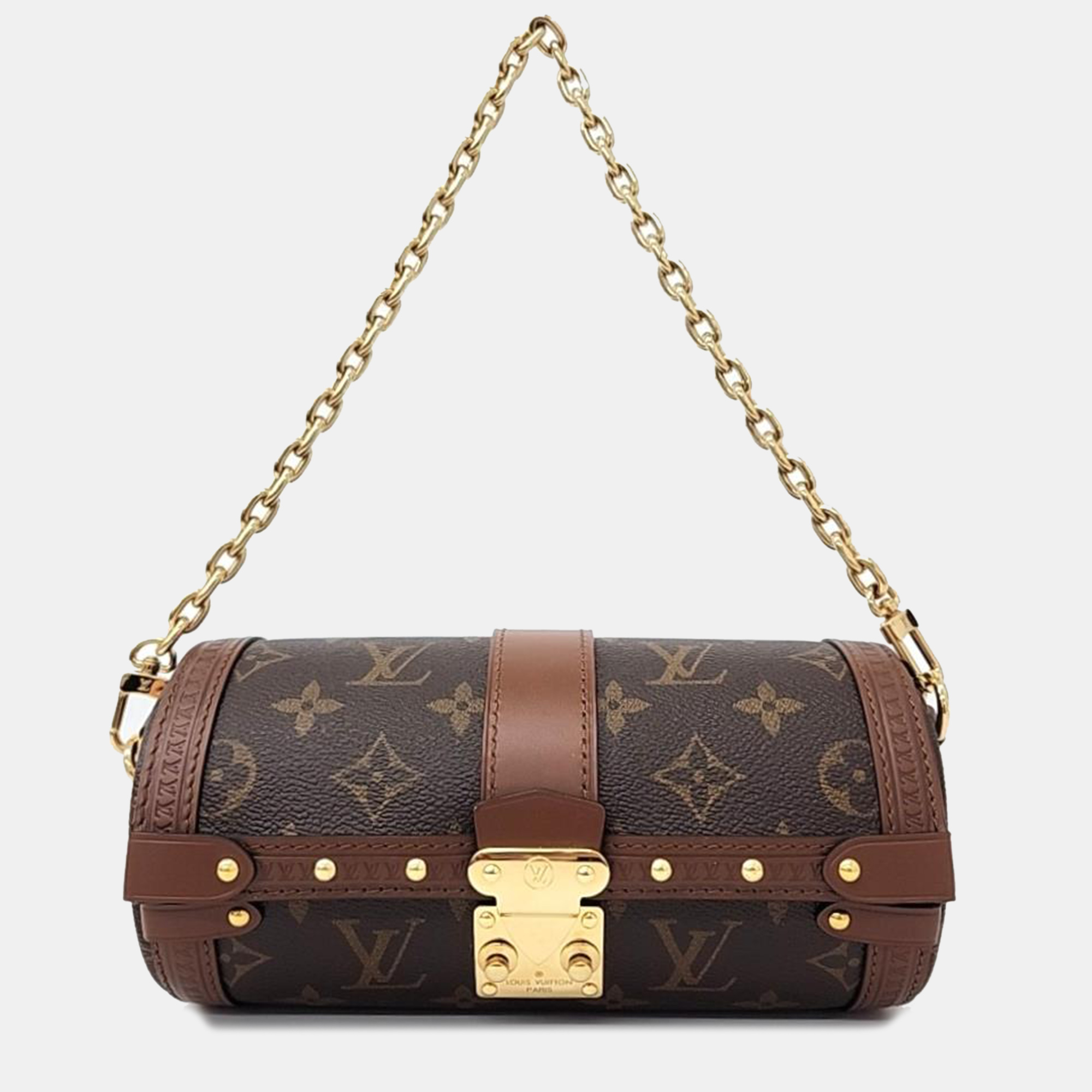 Louis vuitton brown monogram canvas papillon trunk shoulder bag