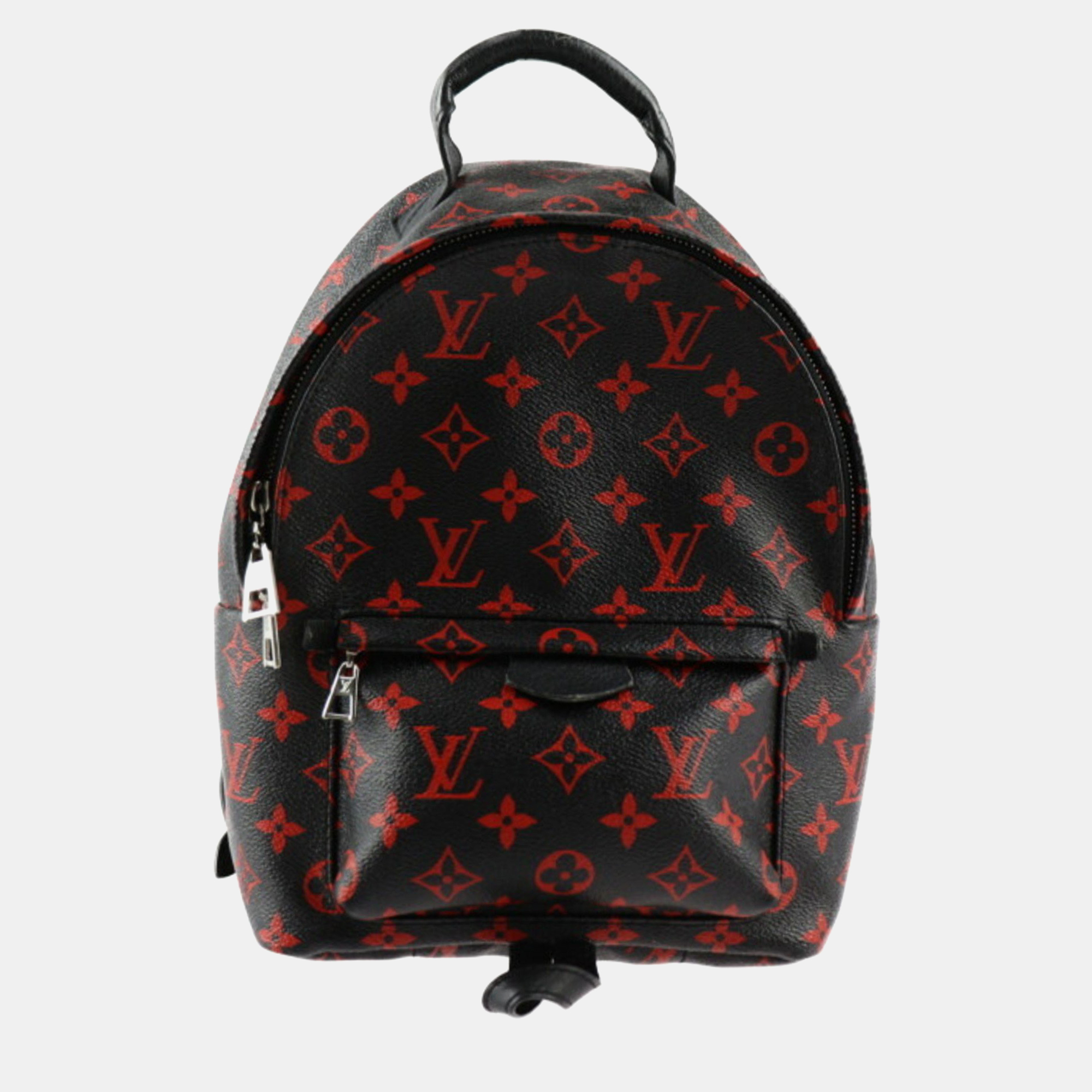 Louis vuitton black/red limited edition monogram infrarouge mini palm springs backpack
