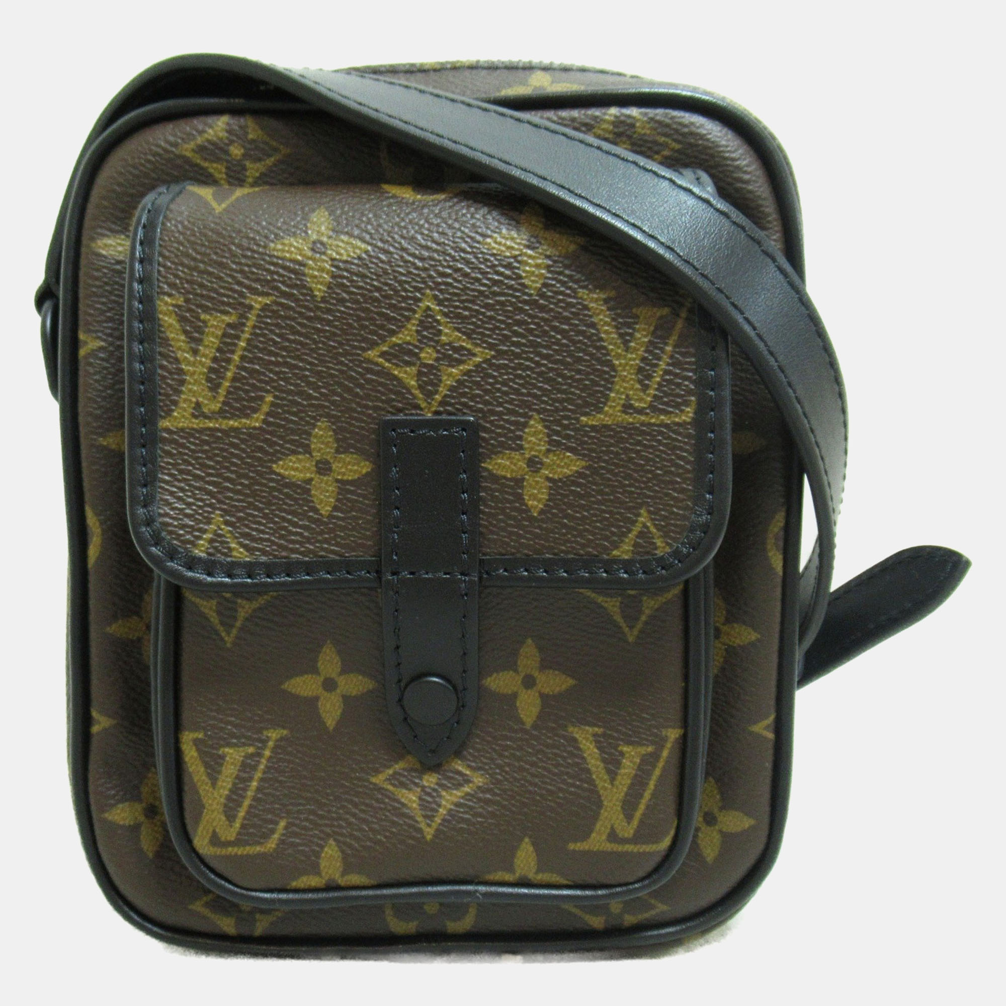 Louis vuitton brown monogram canvas christopher strap wallet