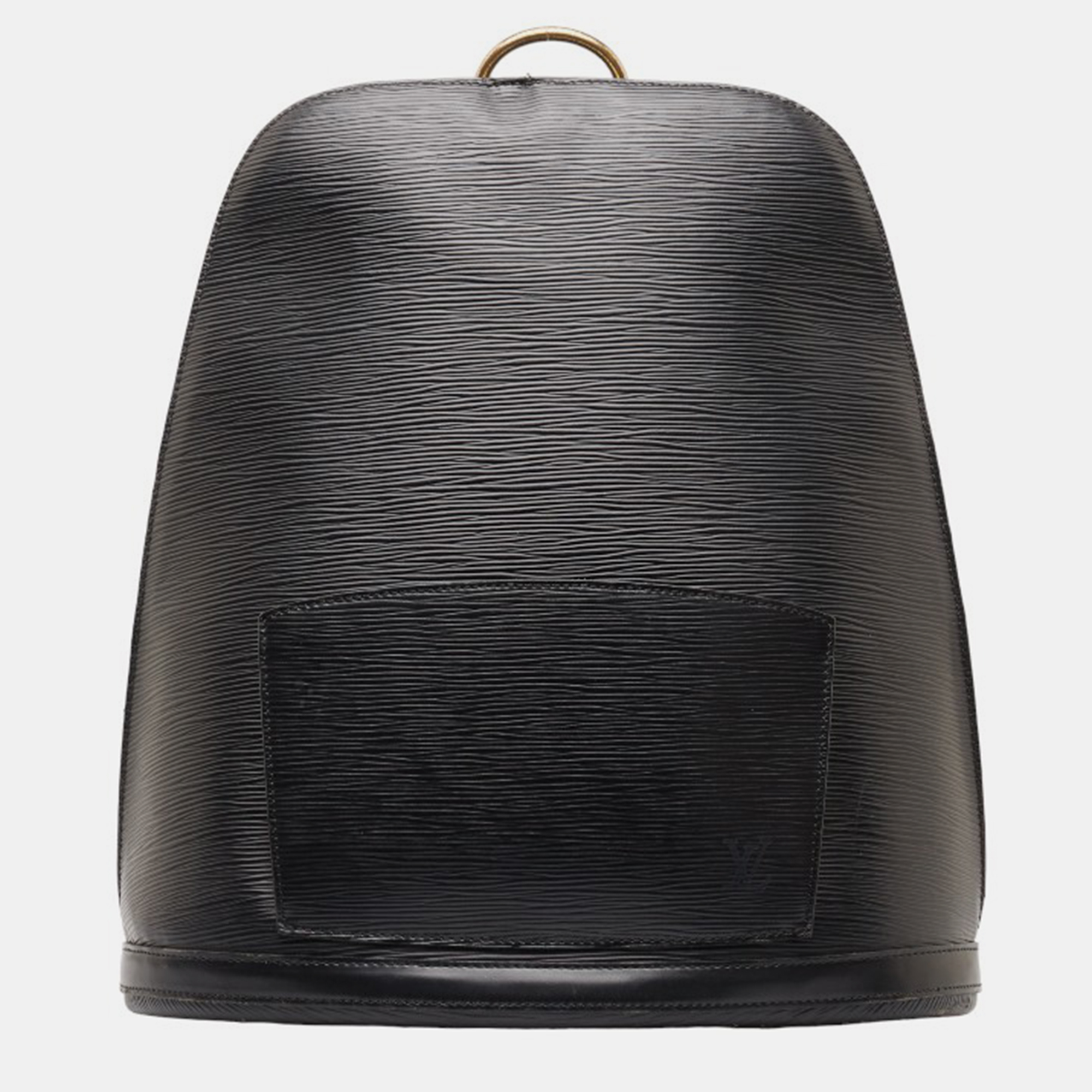 Louis vuitton black leather  gobelins backpack