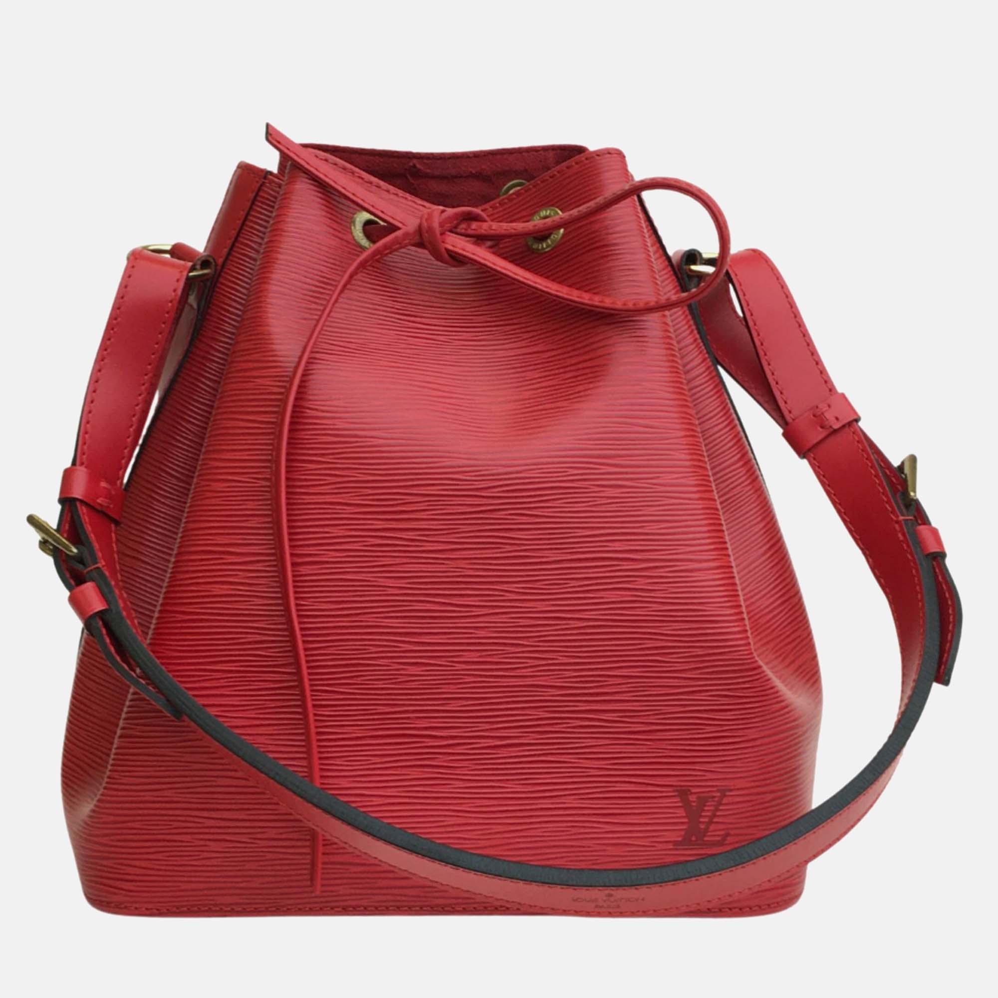Louis vuitton red epi leather neonoe mm shoulder bag