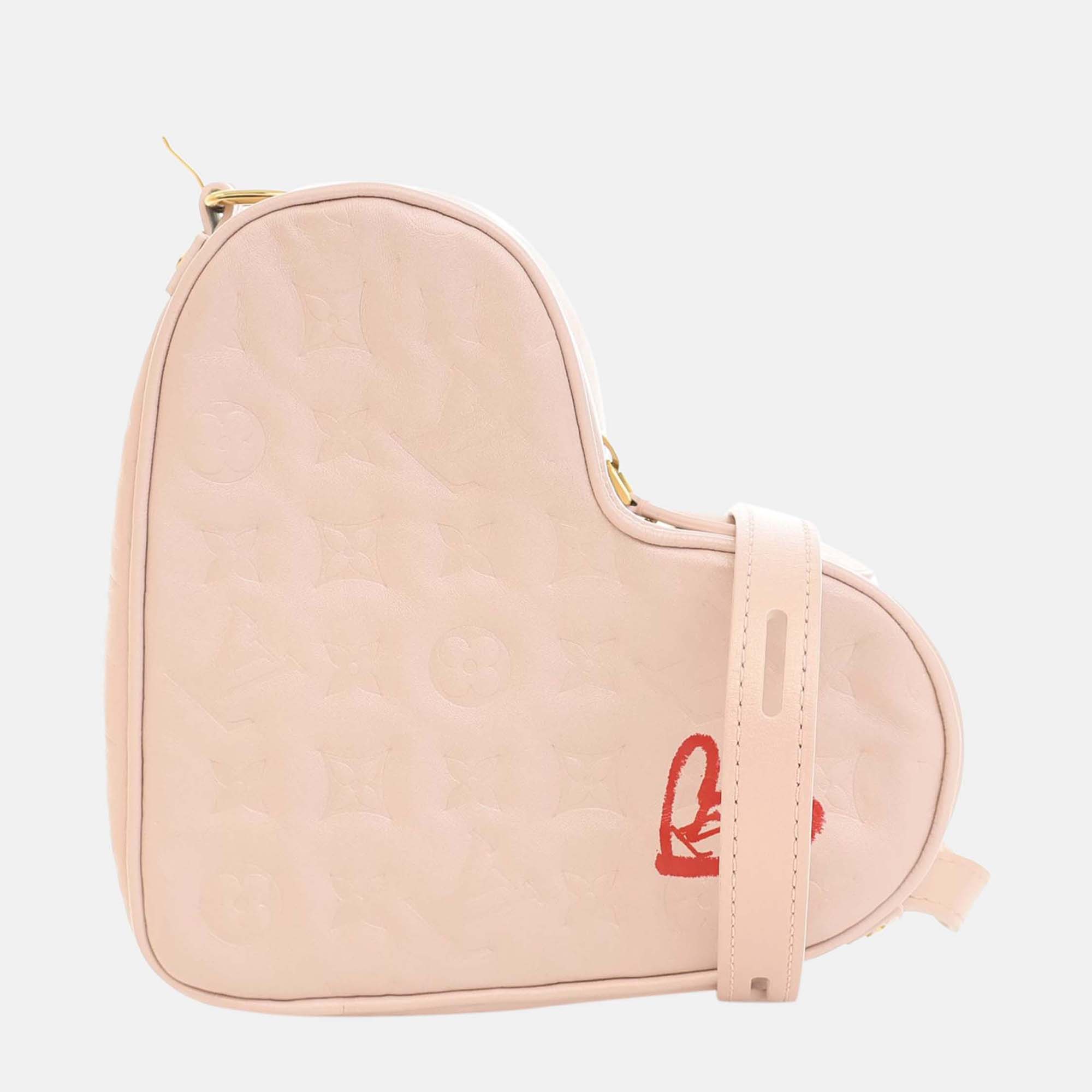Louis vuitton light pink monogram empriente leather fall in love sac coeur shoulder bag