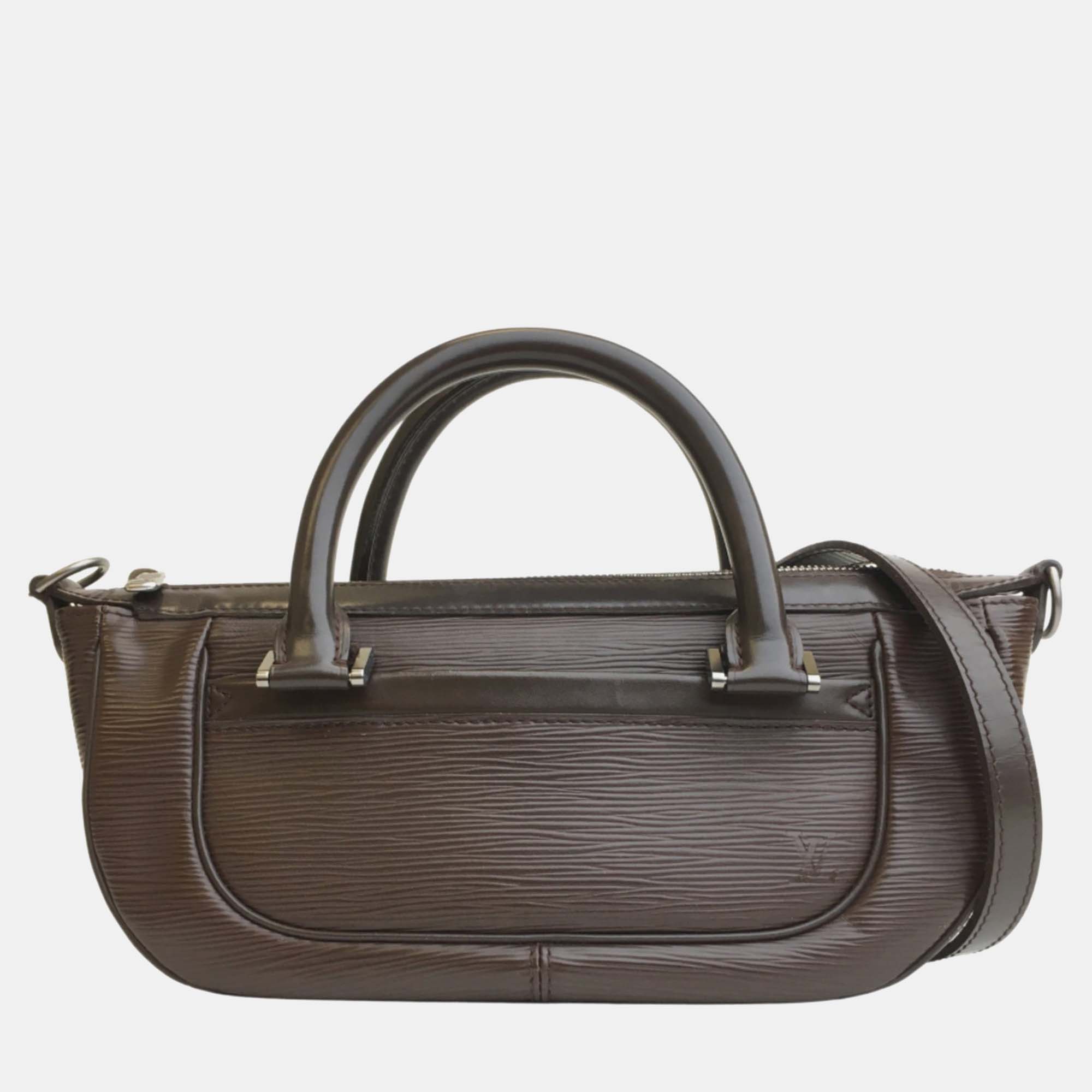 Louis vuitton brown epi leather dhanura top handle bag